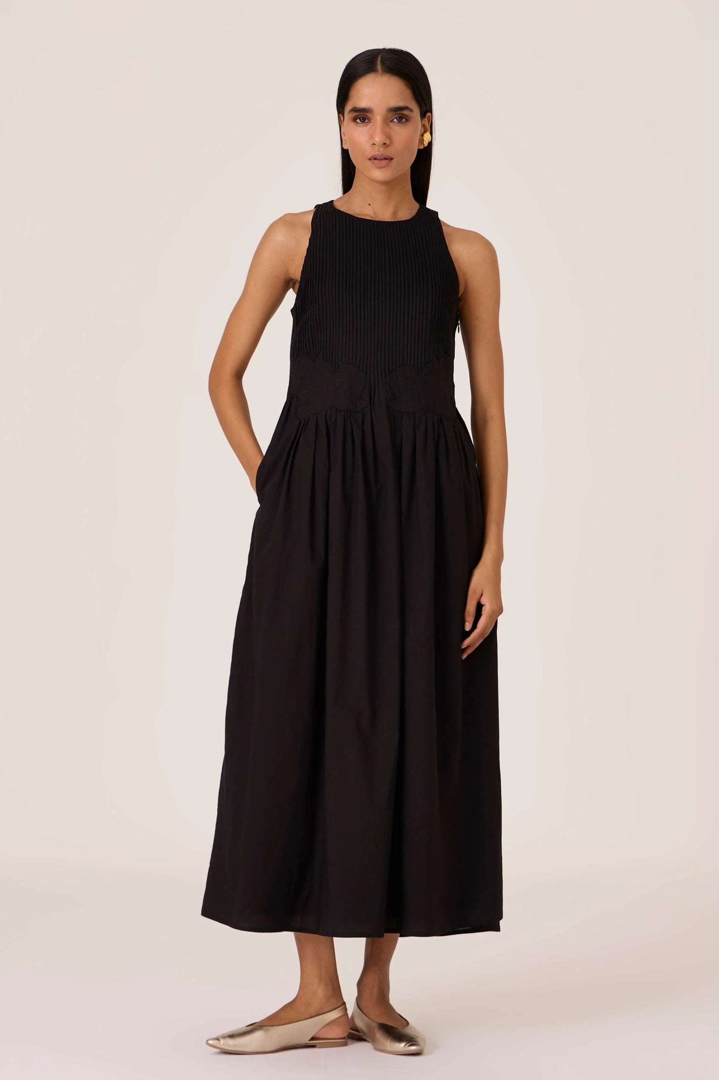 Amani | Black Embroidered Dress
