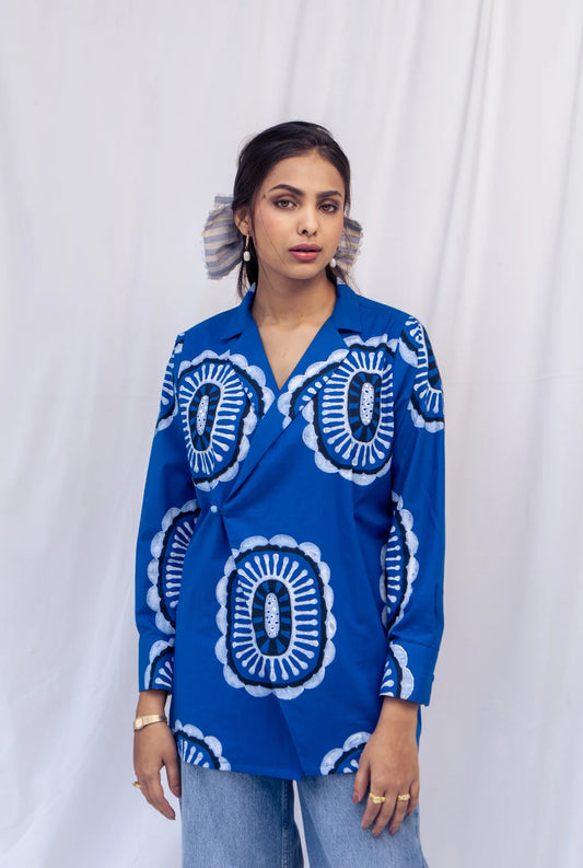 Manakin | Blue Printed Shirt