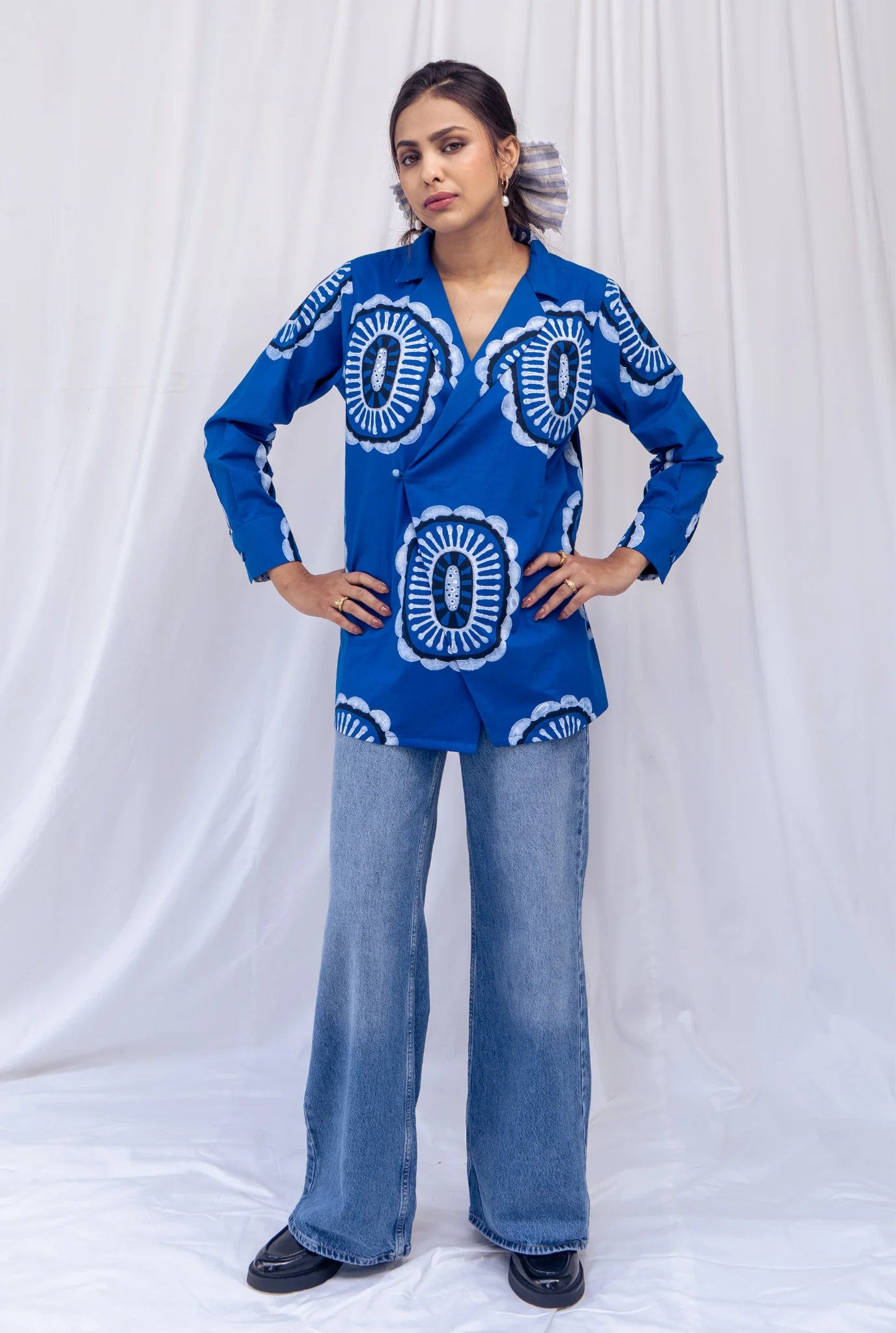 Manakin | Blue Printed Shirt