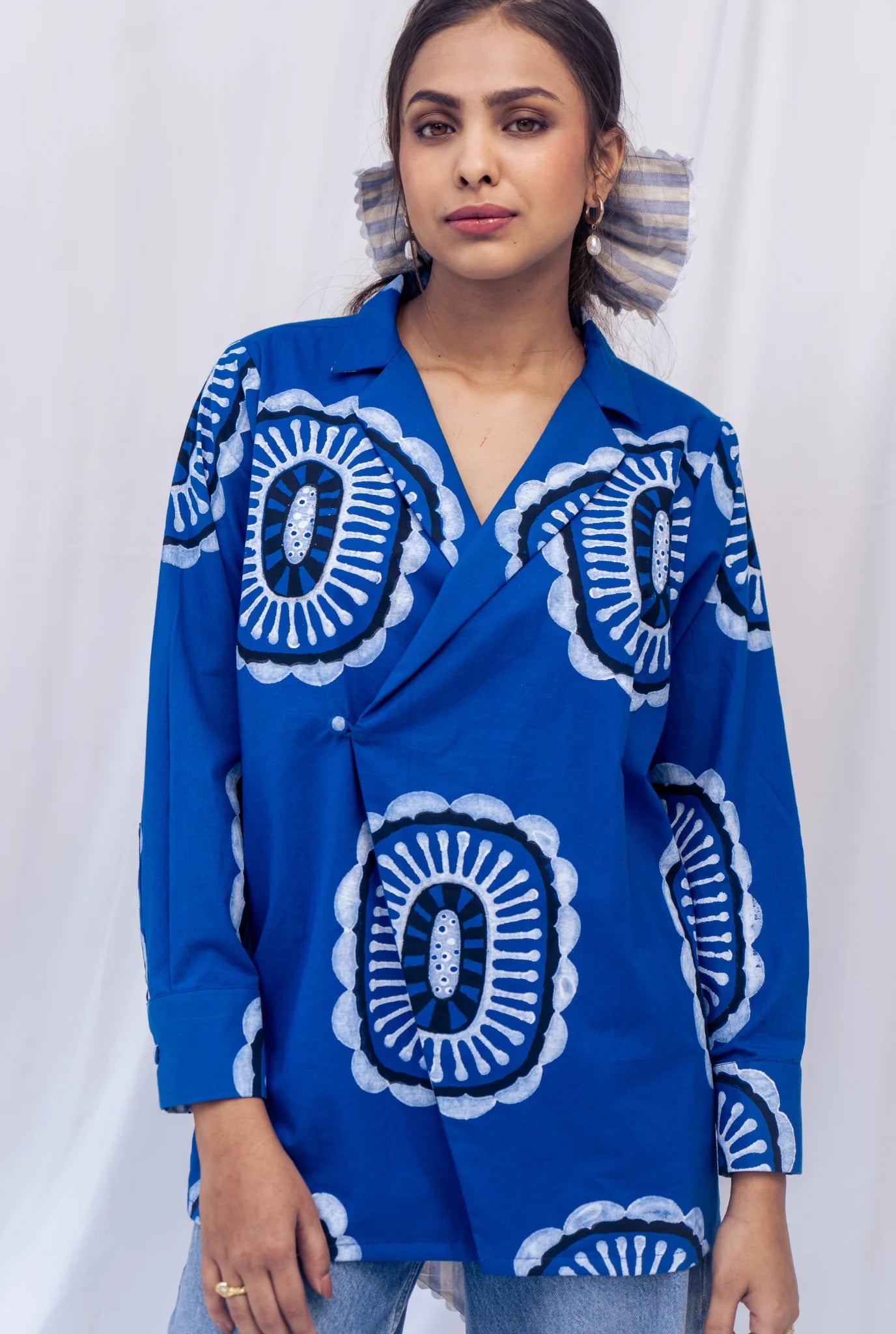 Manakin | Blue Printed Shirt