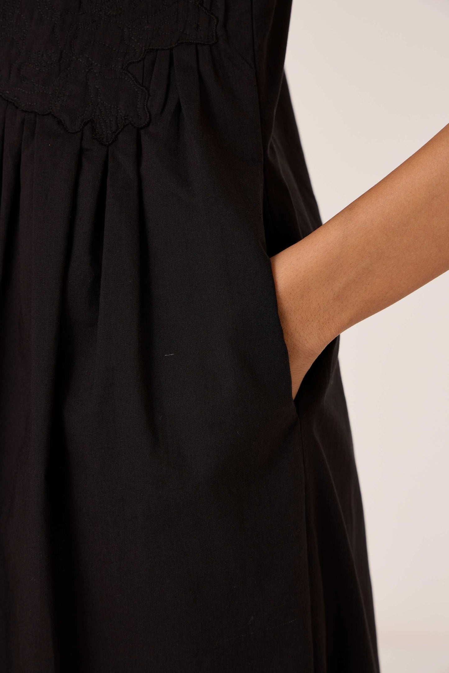Amani | Black Embroidered Dress