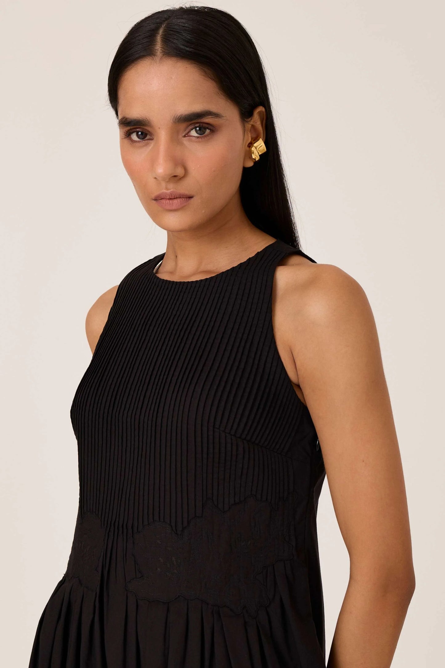Amani | Black Embroidered Dress