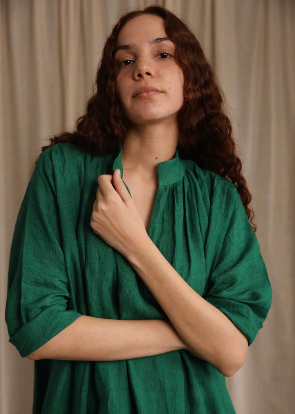 Camille | Poppy Green Dress