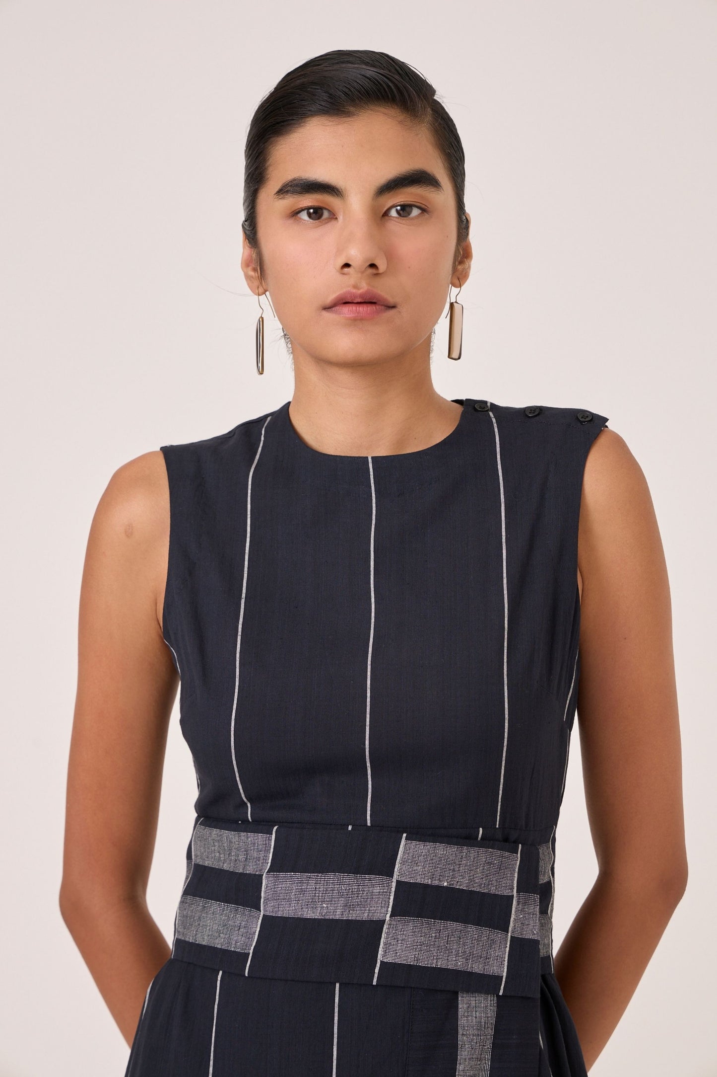 Viva | Handwoven Striped Midi Dress