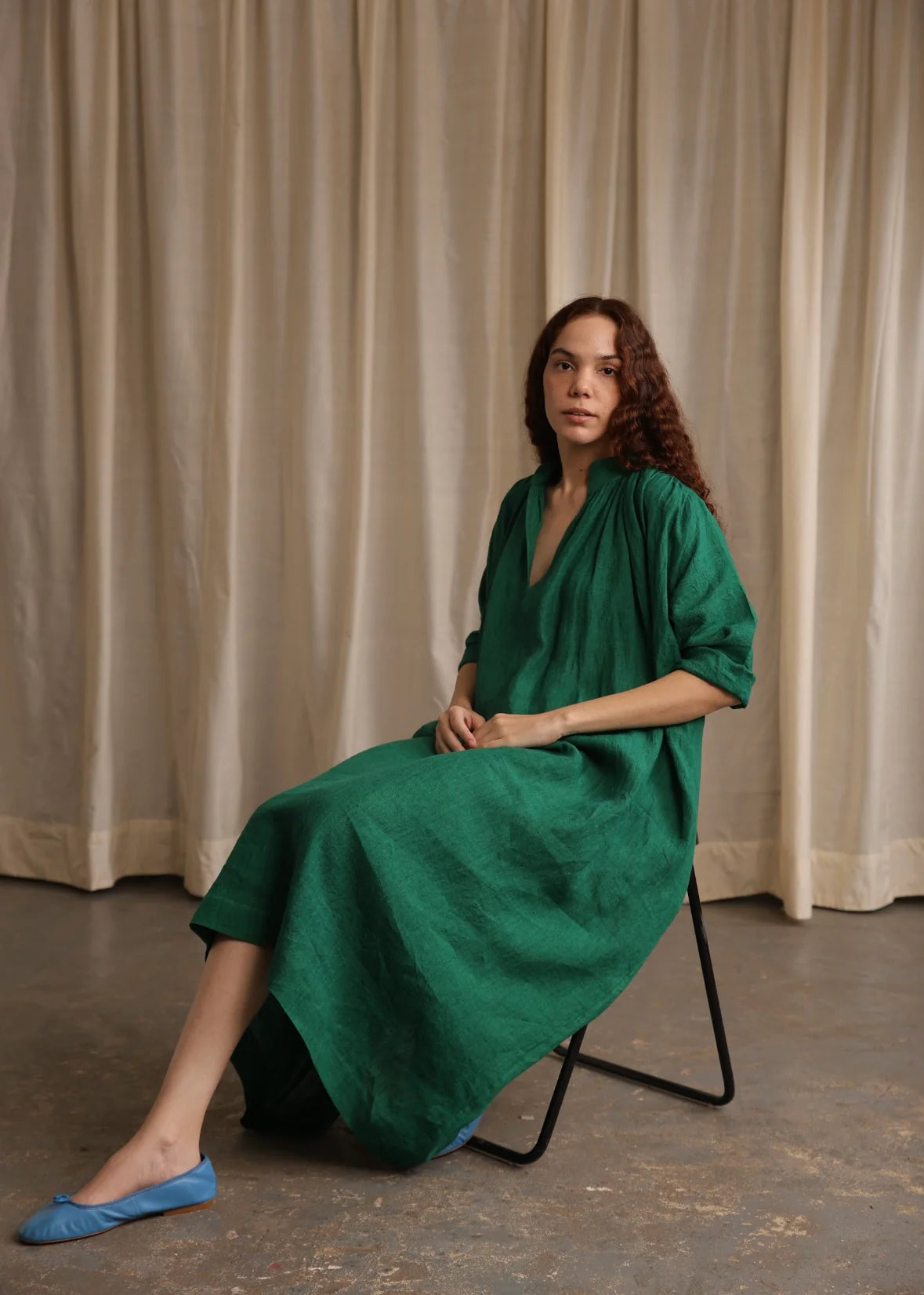 Camille | Poppy Green Dress