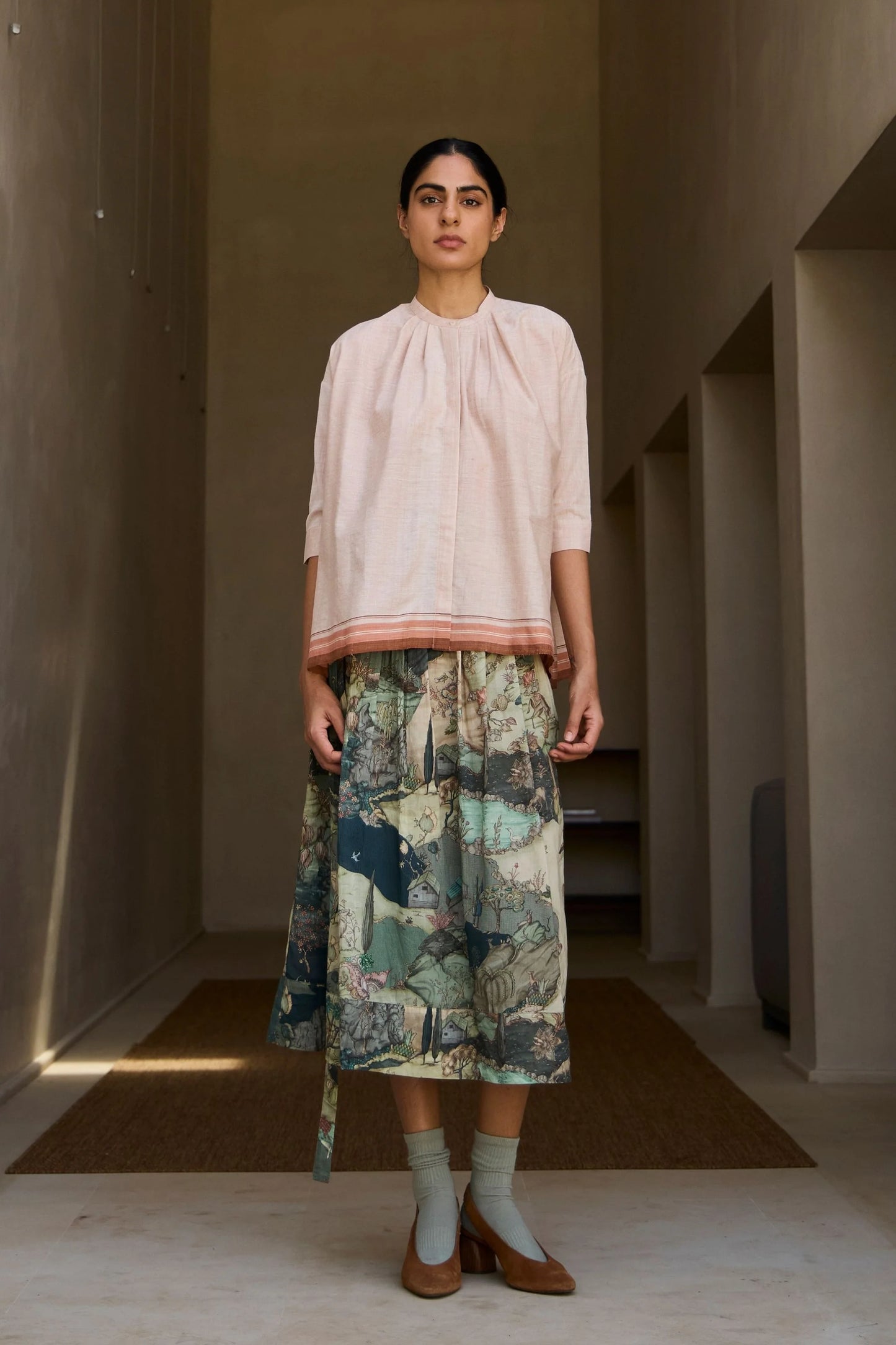 Pele | Handwoven Pink Striped Top