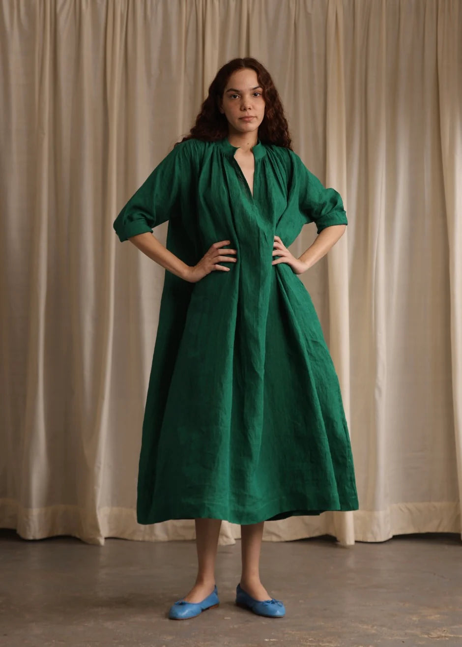 Camille | Poppy Green Dress