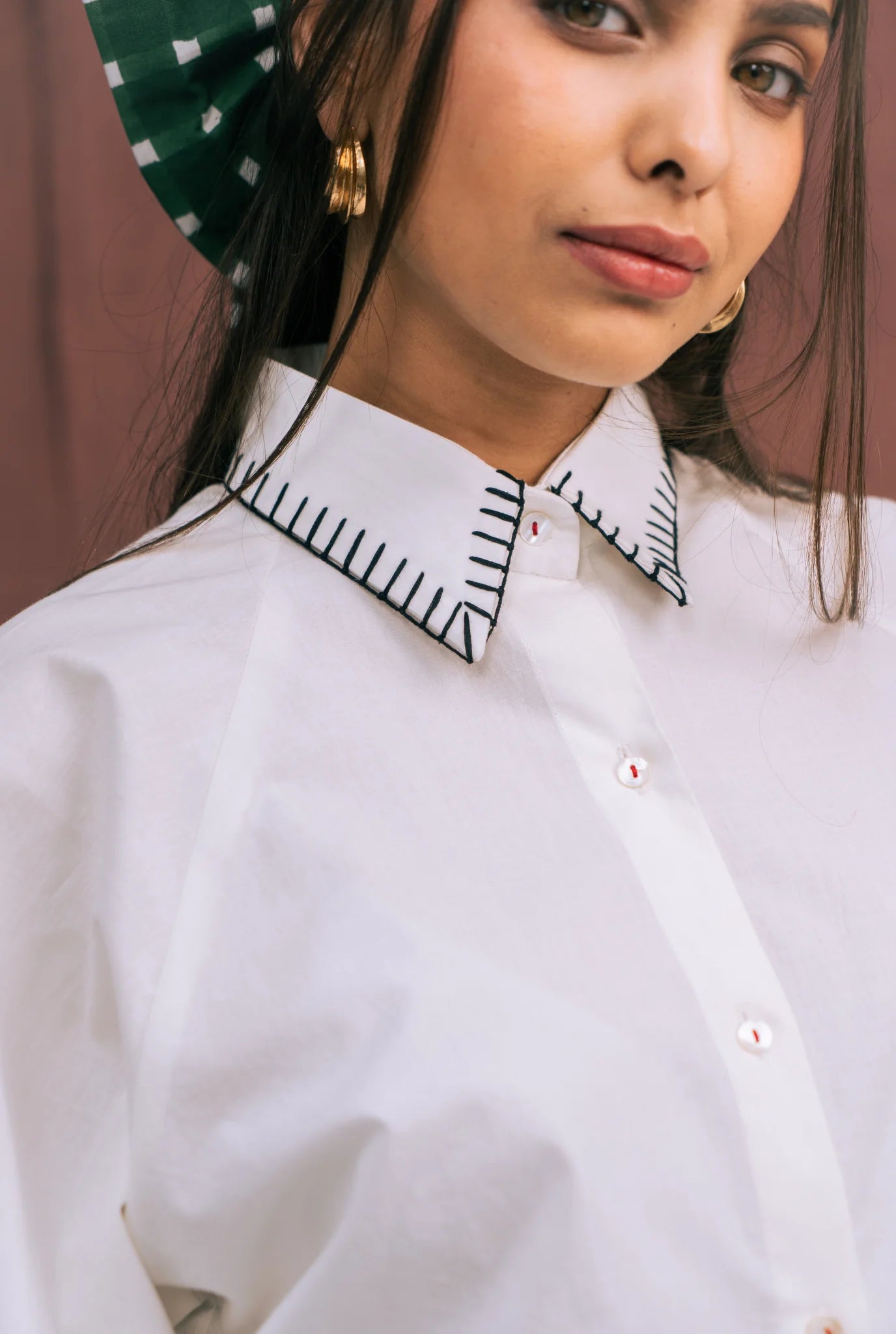 Kokeshi | White Embroidered Shirt