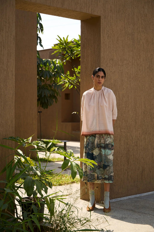Pele | Handwoven Pink Striped Top