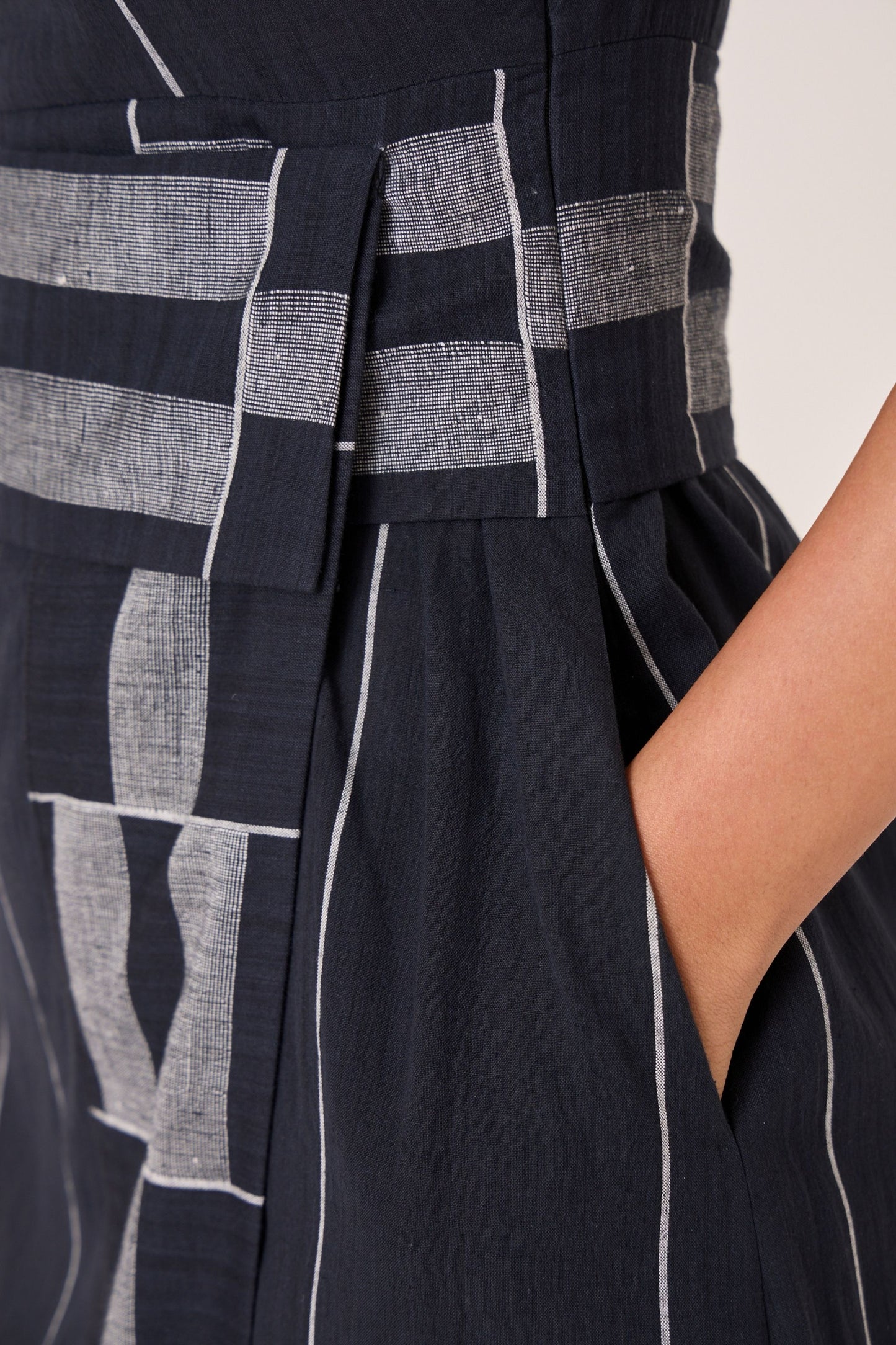 Viva | Handwoven Striped Midi Dress