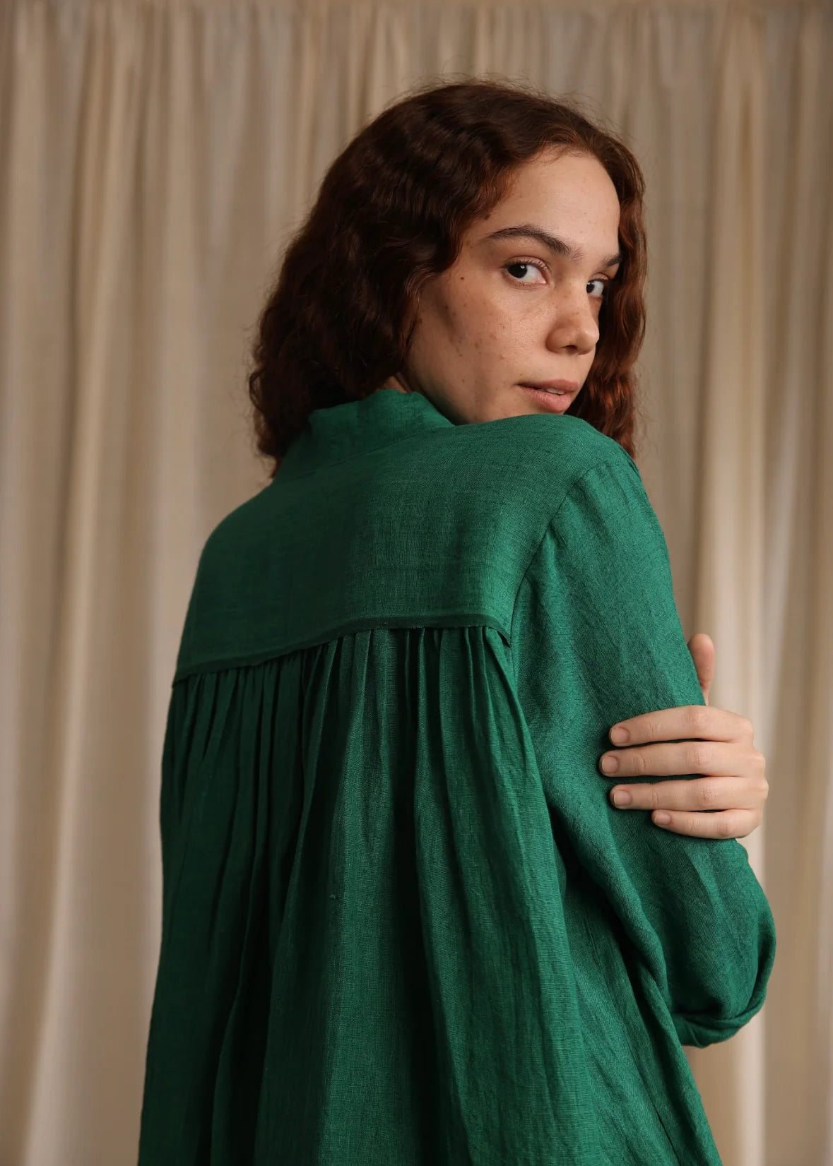 Camille | Poppy Green Dress