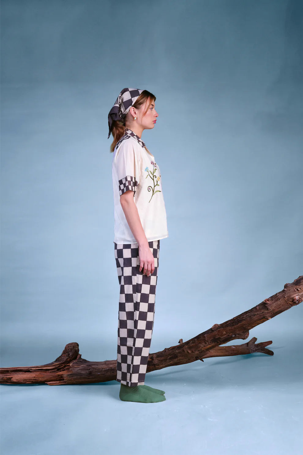 In Grid | Straight Trousers