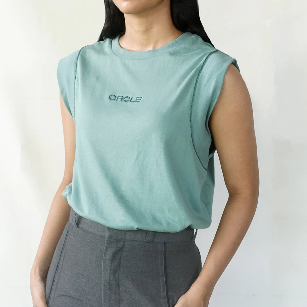 CRCLE Sleeveless Tee | Sea Foam Green