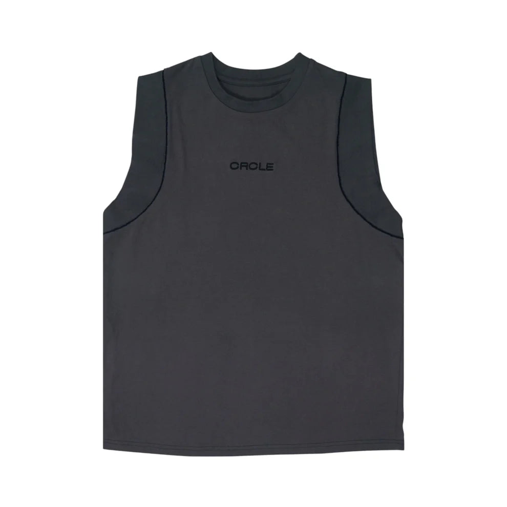 CRCLE Sleeveless Tee | Sea Stone Grey