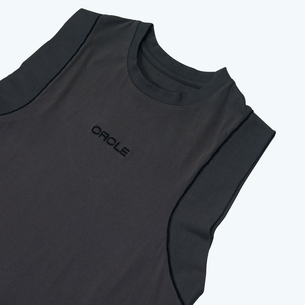 CRCLE Sleeveless Tee | Sea Stone Grey