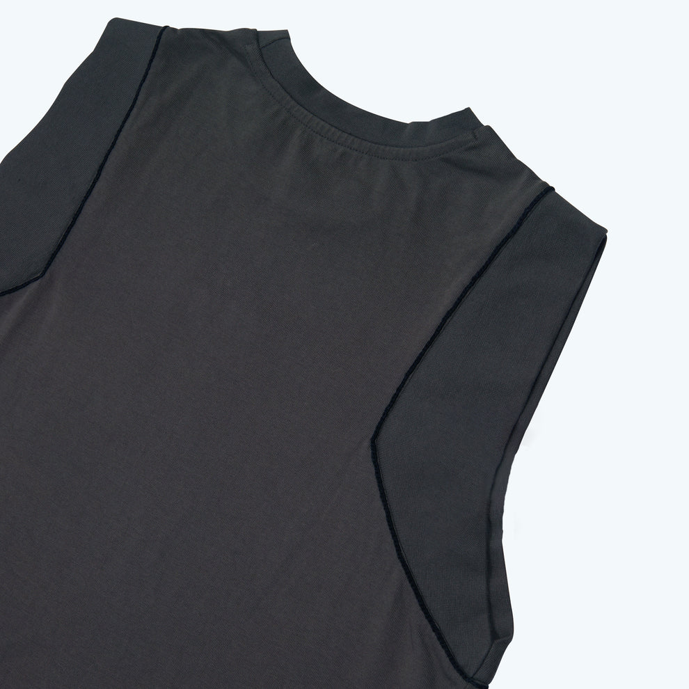 CRCLE Sleeveless Tee | Sea Stone Grey
