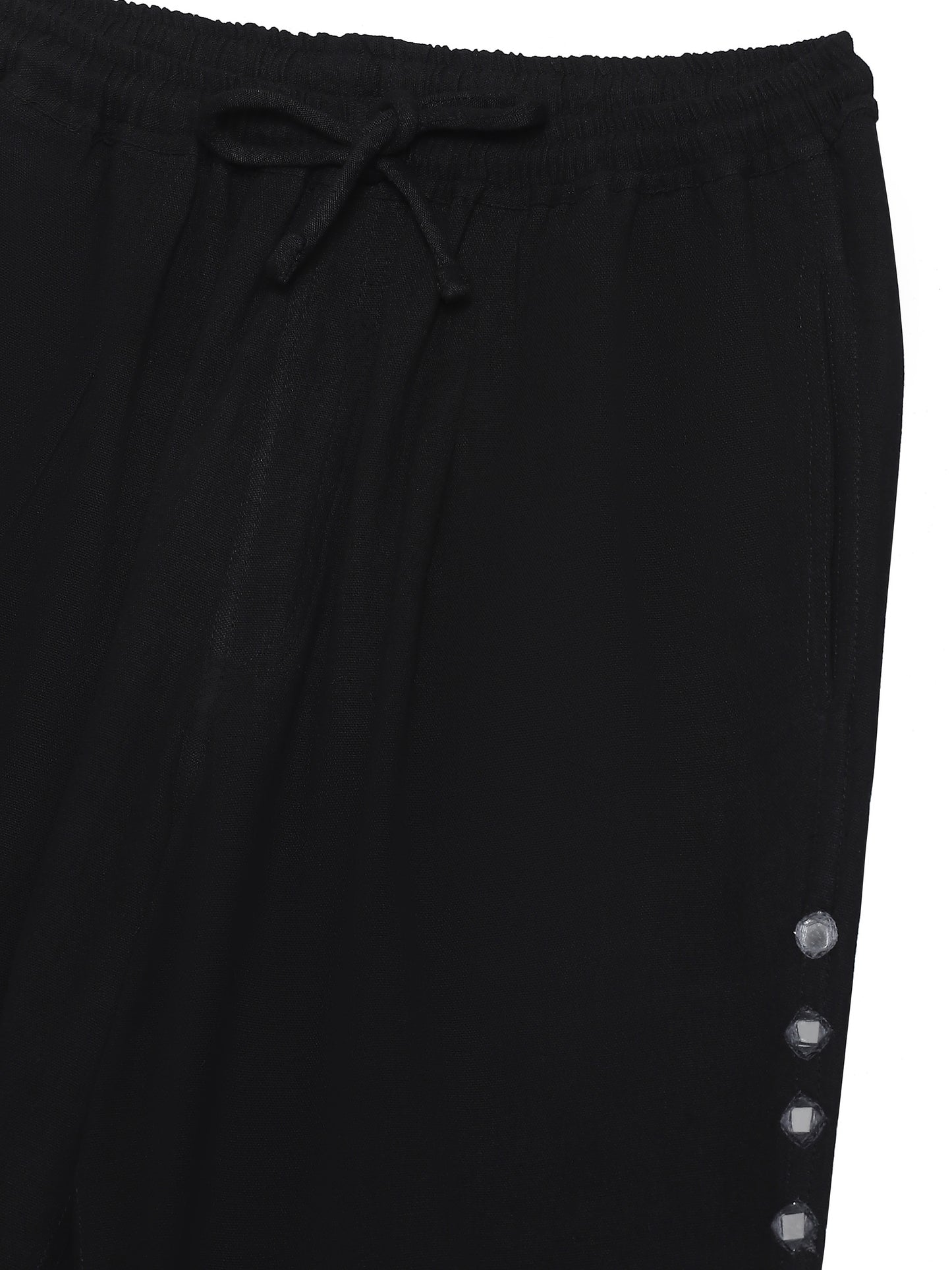 Kala Cotton | Hand Embroidered Mirror Trousers