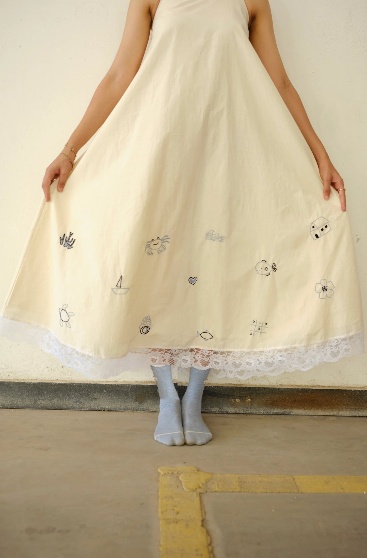 By the Bay Dress | Hand-embroidered Tent Dress