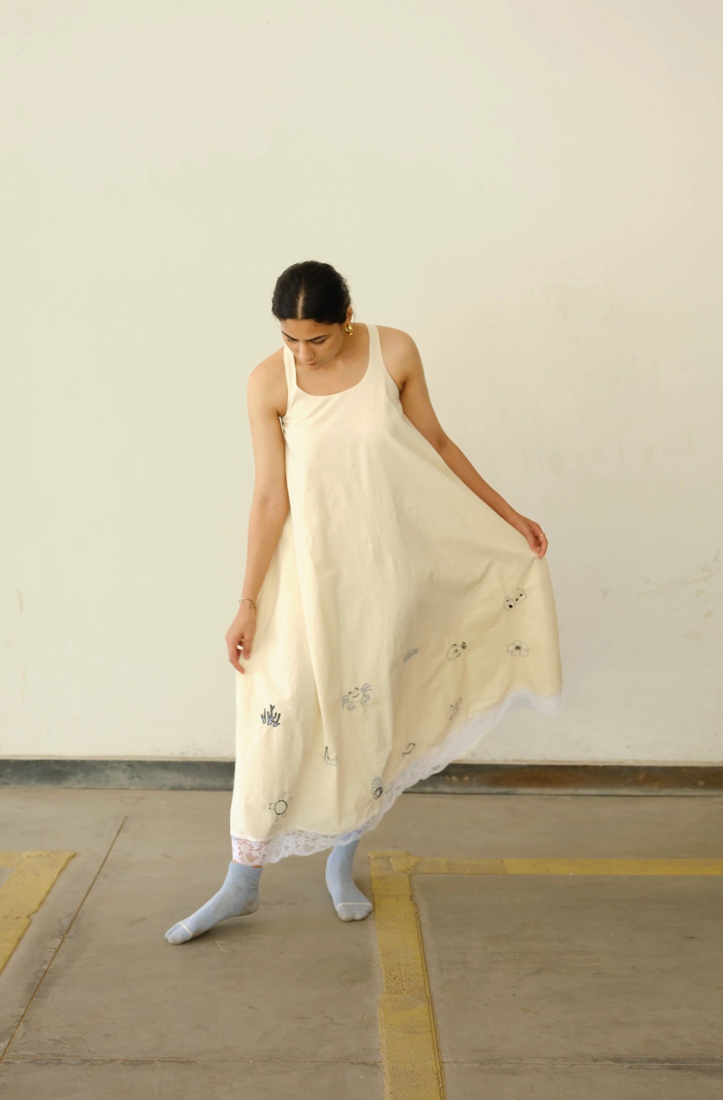 By the Bay Dress | Hand-embroidered Tent Dress