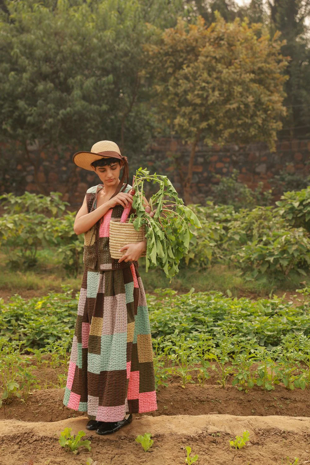 Irene | Kantha Patchwork Skirt