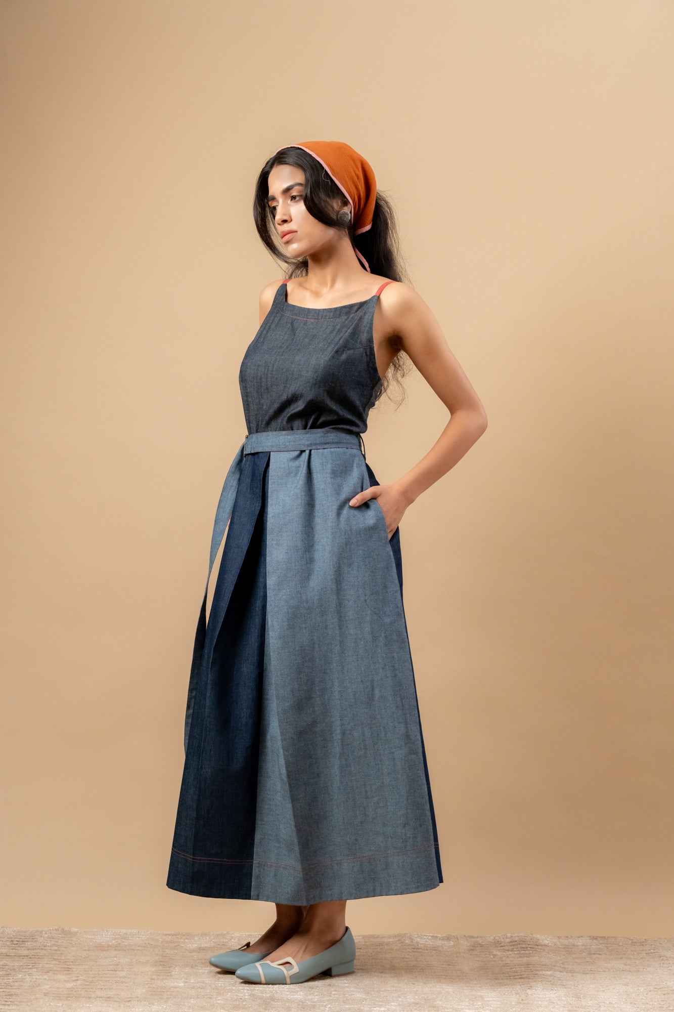 Louisa | Upcycled Denim Dress