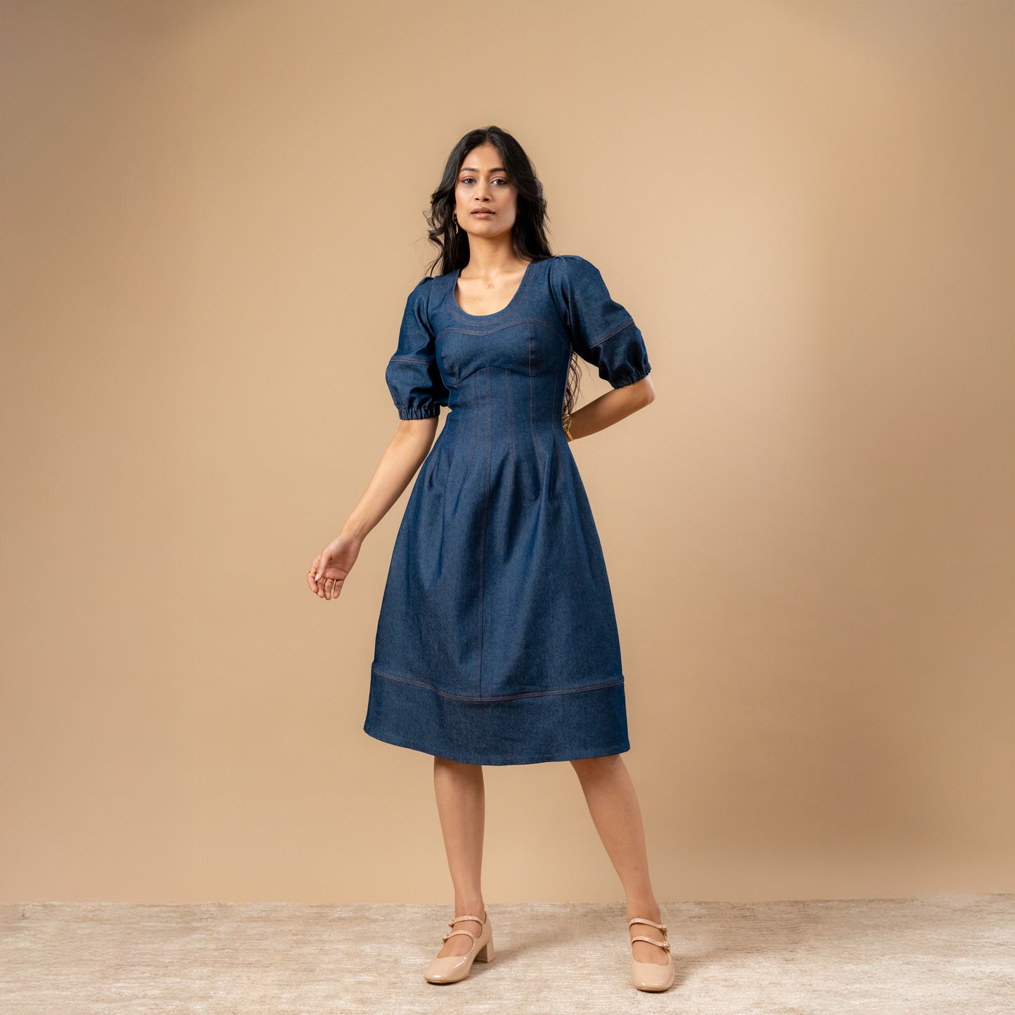 Isabelle | Upcycled Denim Dress