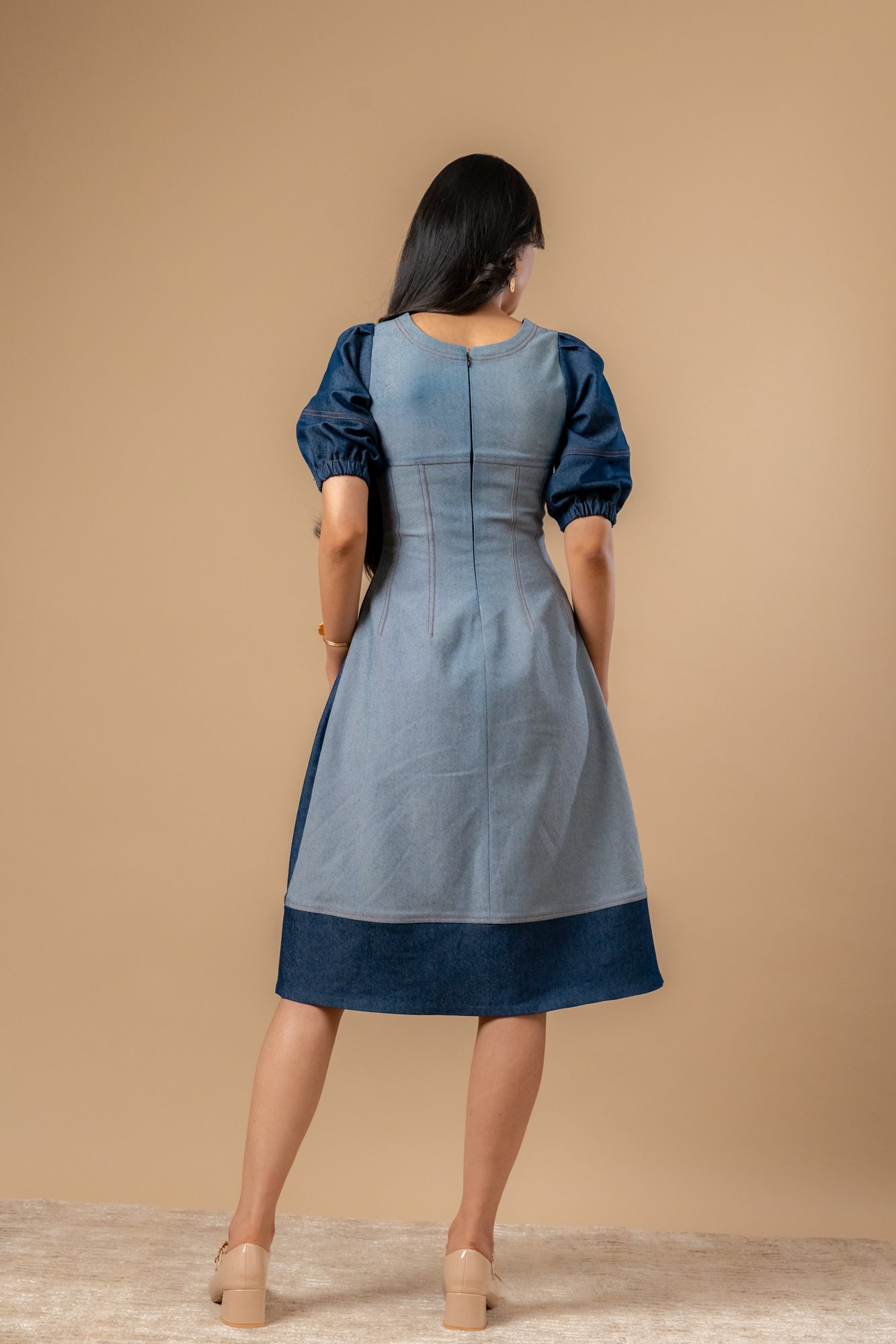 Isabelle | Upcycled Denim Dress
