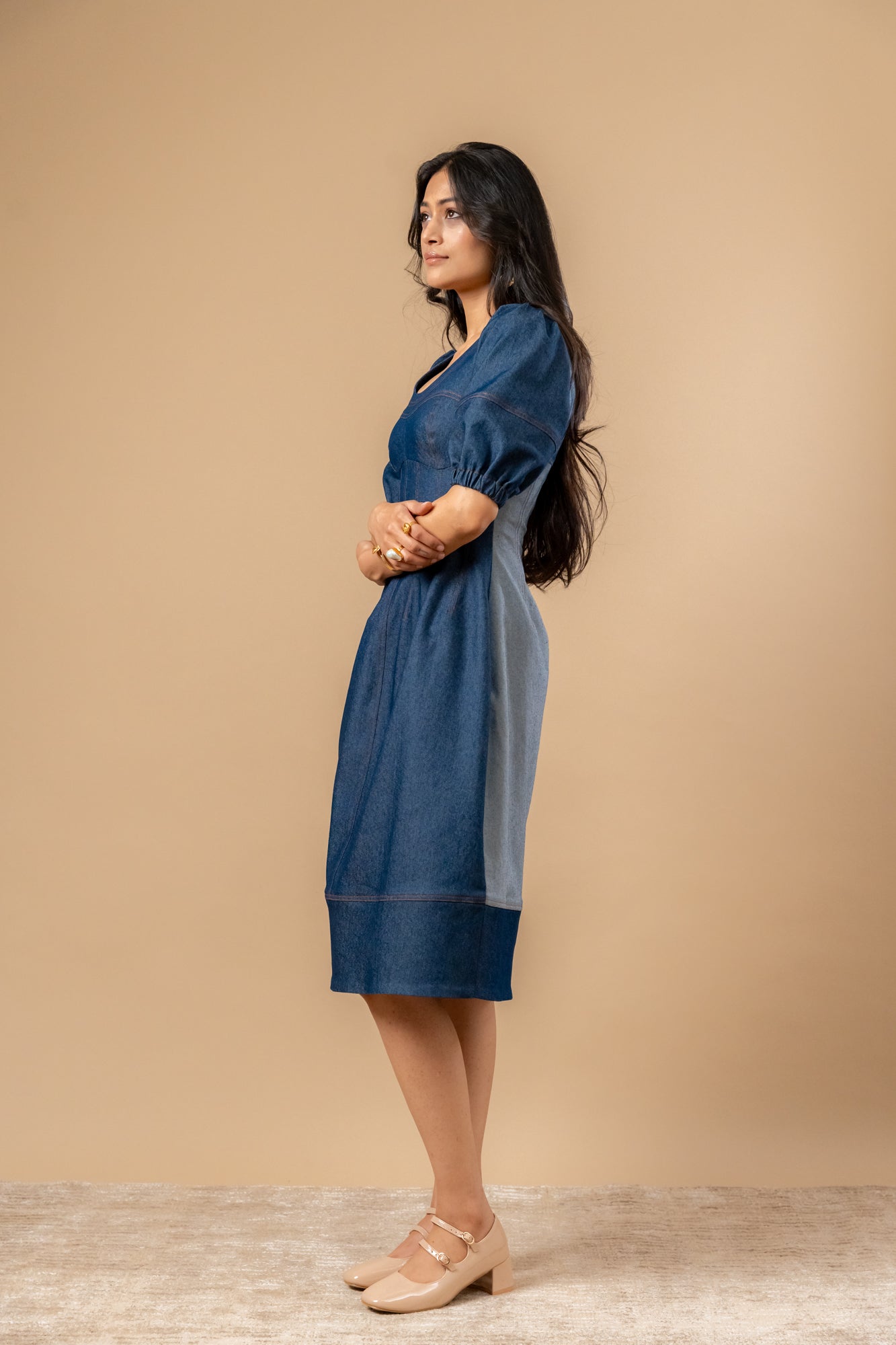 Isabelle | Upcycled Denim Dress