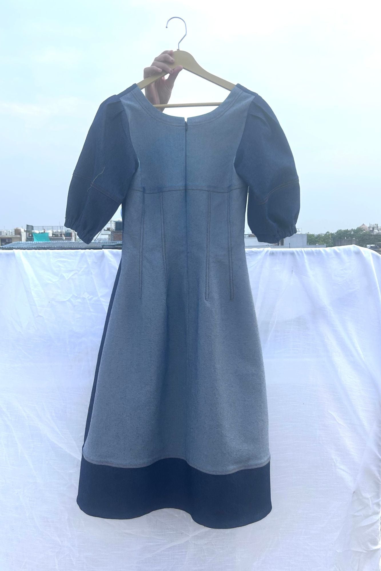 Isabelle | Upcycled Denim Dress