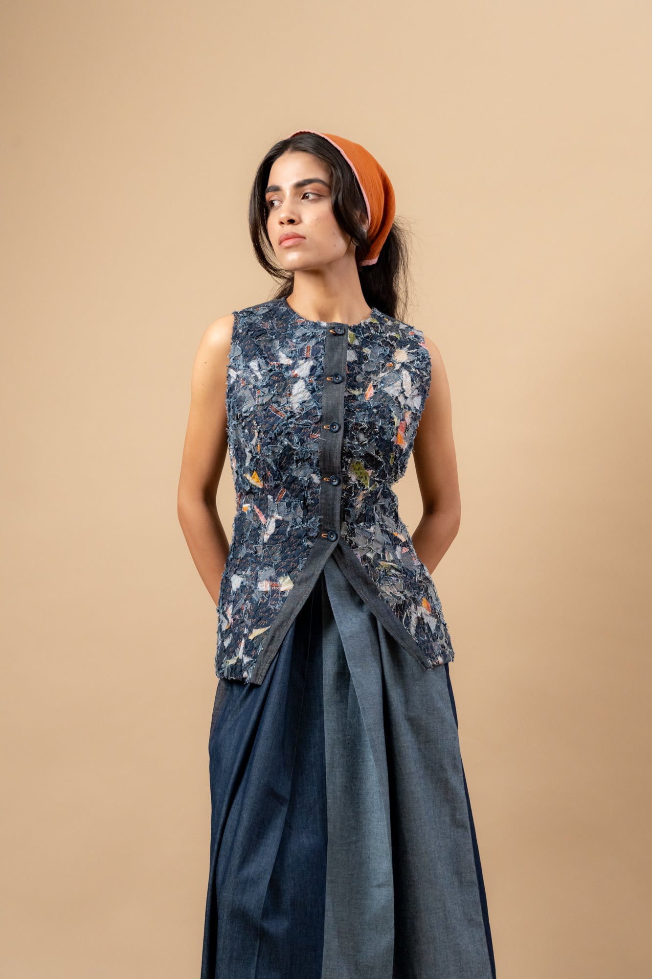 Ida | Upcycled Denim Waistcoat