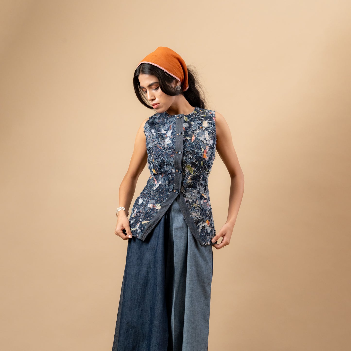 Ida | Upcycled Denim Waistcoat