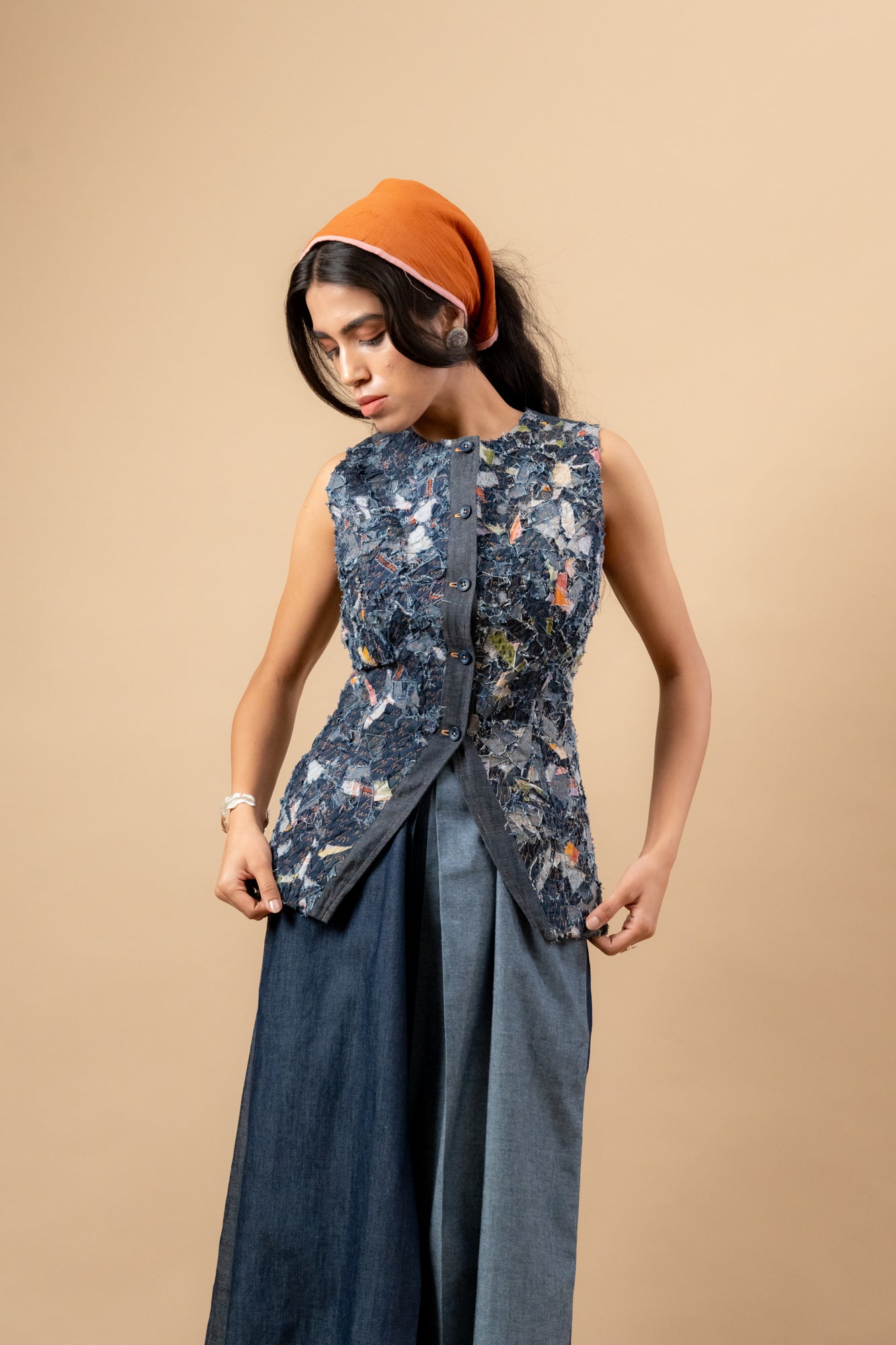 Ida | Upcycled Denim Waistcoat