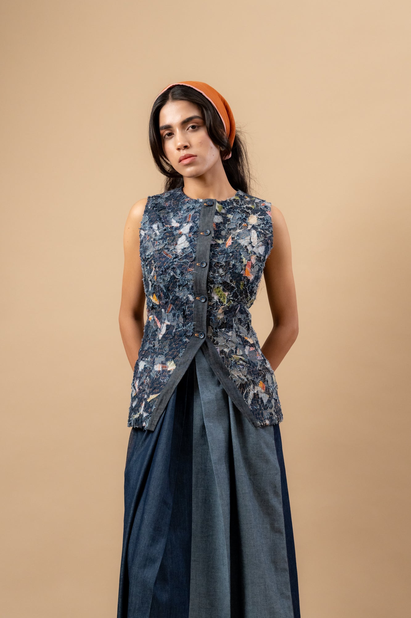 Ida | Upcycled Denim Waistcoat
