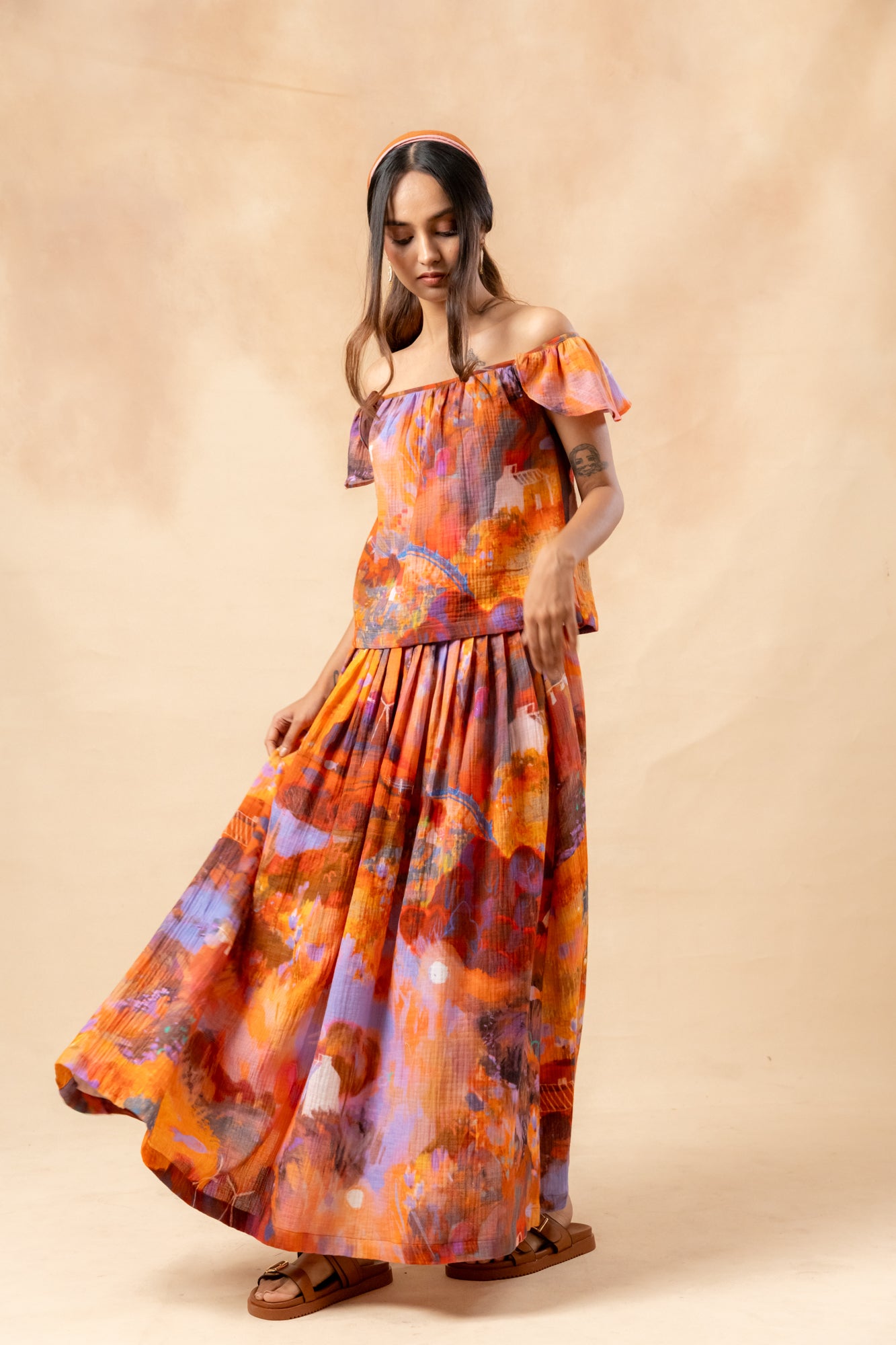 Little leaf | Printed Skirt
