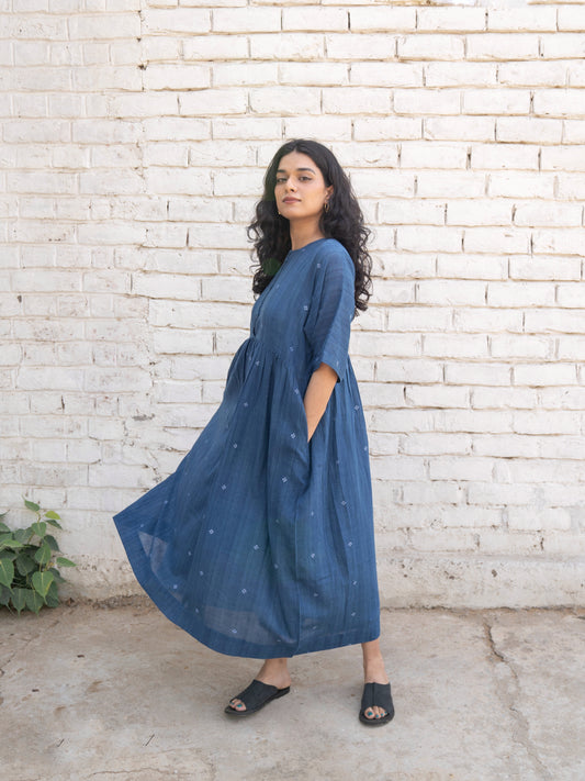 Fragments | Jamdani Drop-shoulder Dress