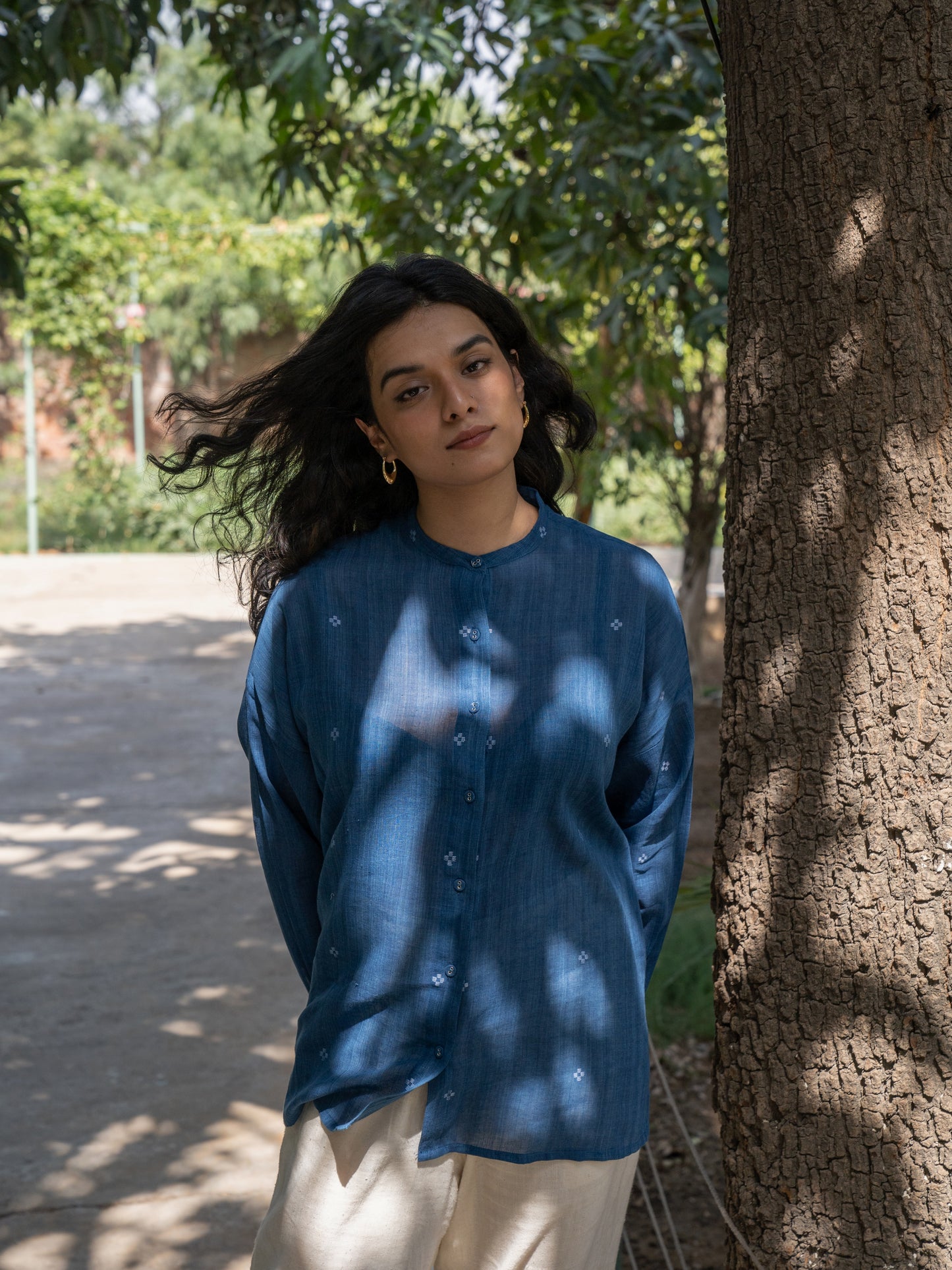 Fragments | Jamdani Oversized Shirt