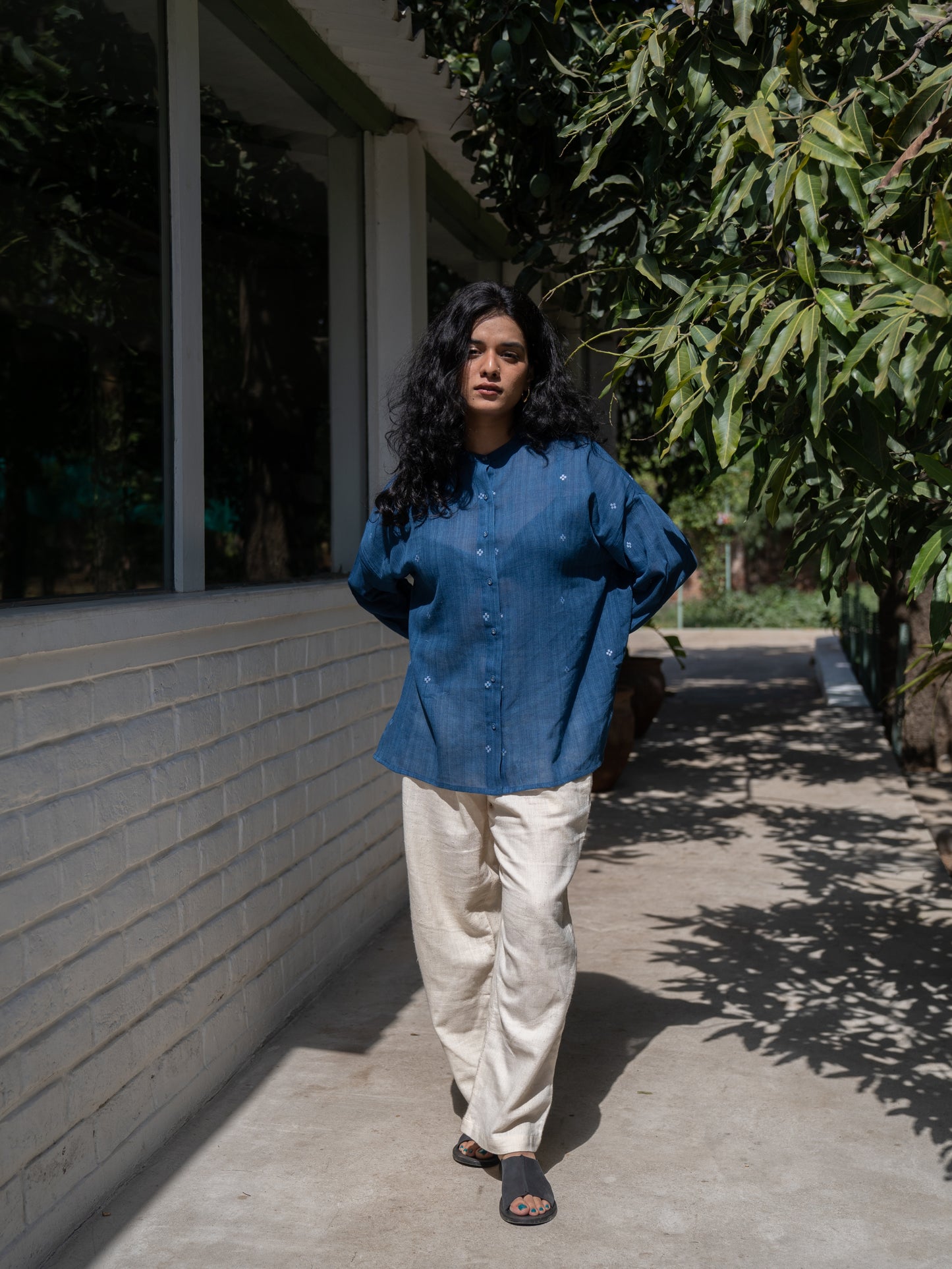 Fragments | Jamdani Oversized Shirt