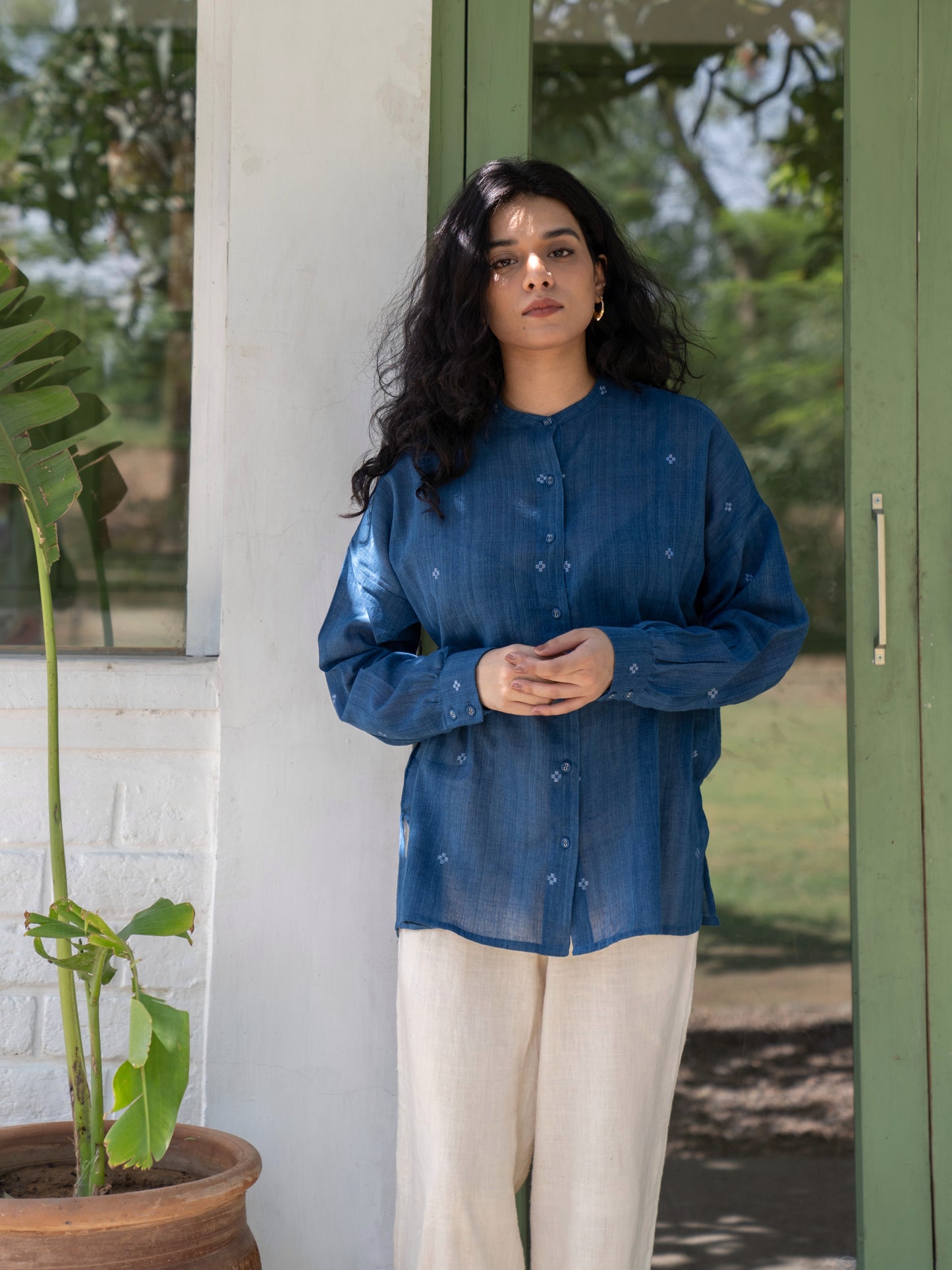 Fragments | Jamdani Oversized Shirt
