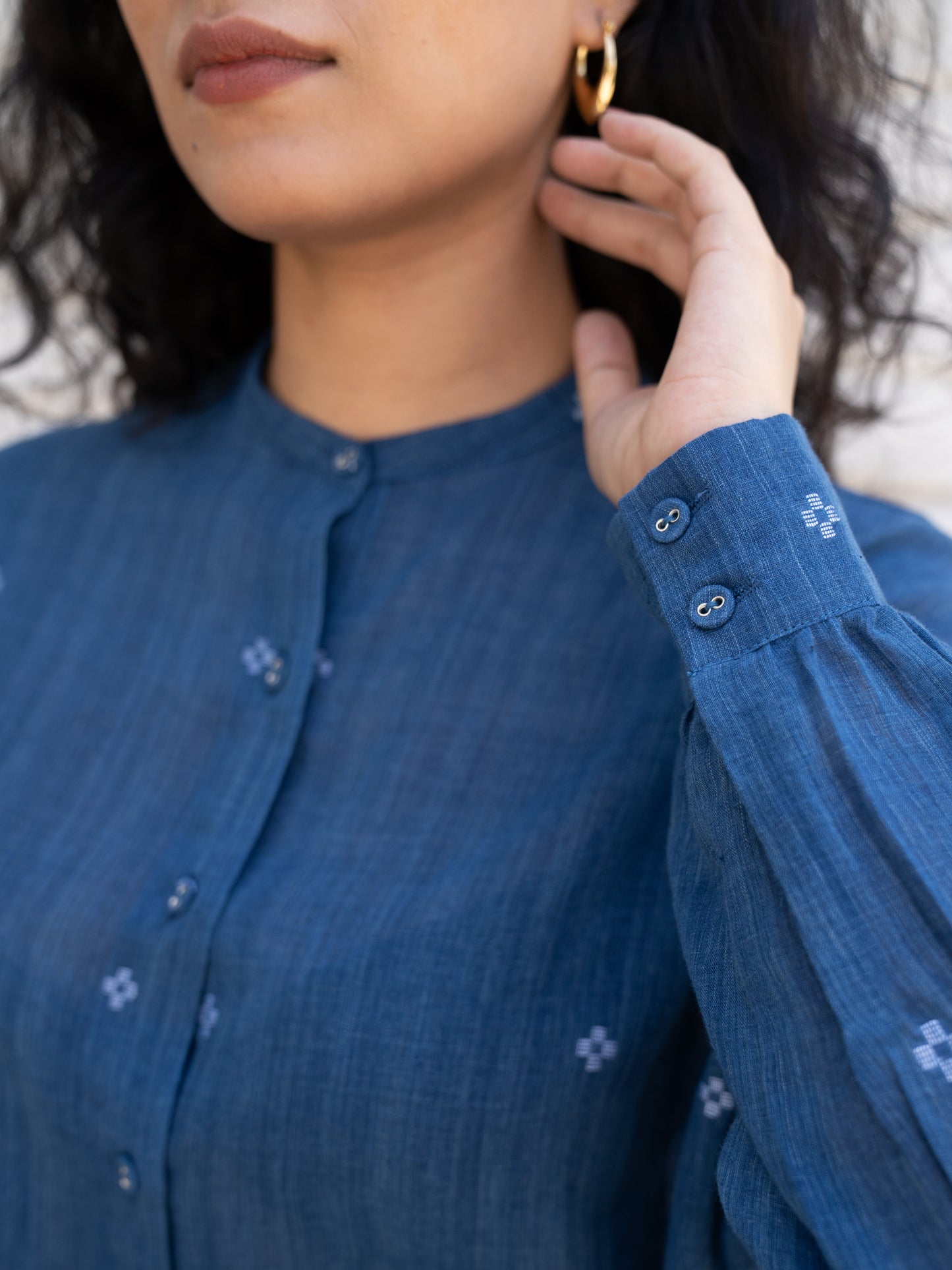 Fragments | Jamdani Oversized Shirt