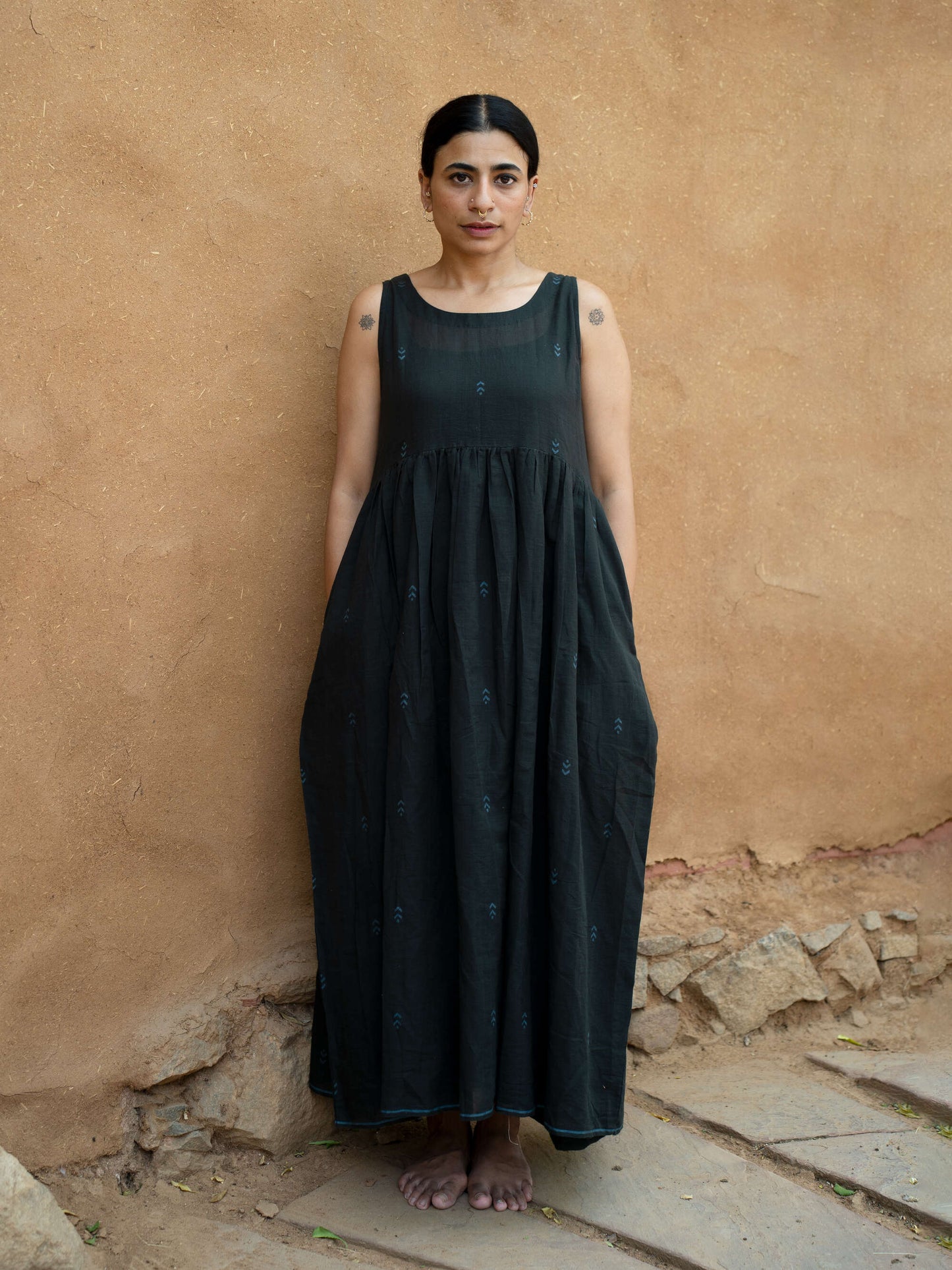 Flow | Charcoal Midi Dress