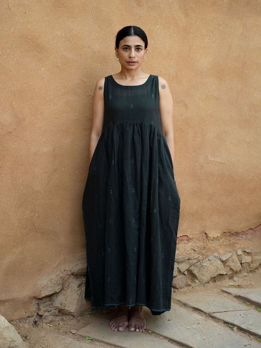 Flow | Charcoal Midi Dress
