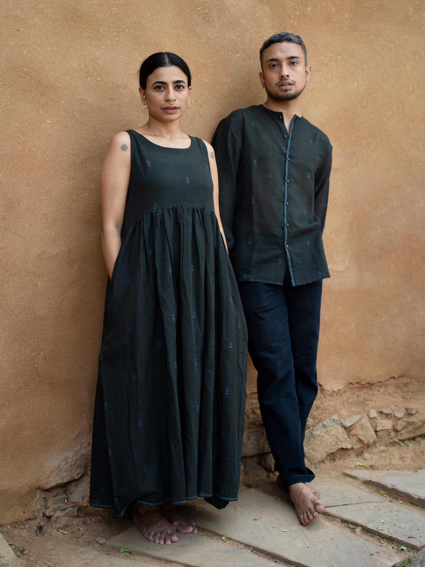Flow | Charcoal Midi Dress