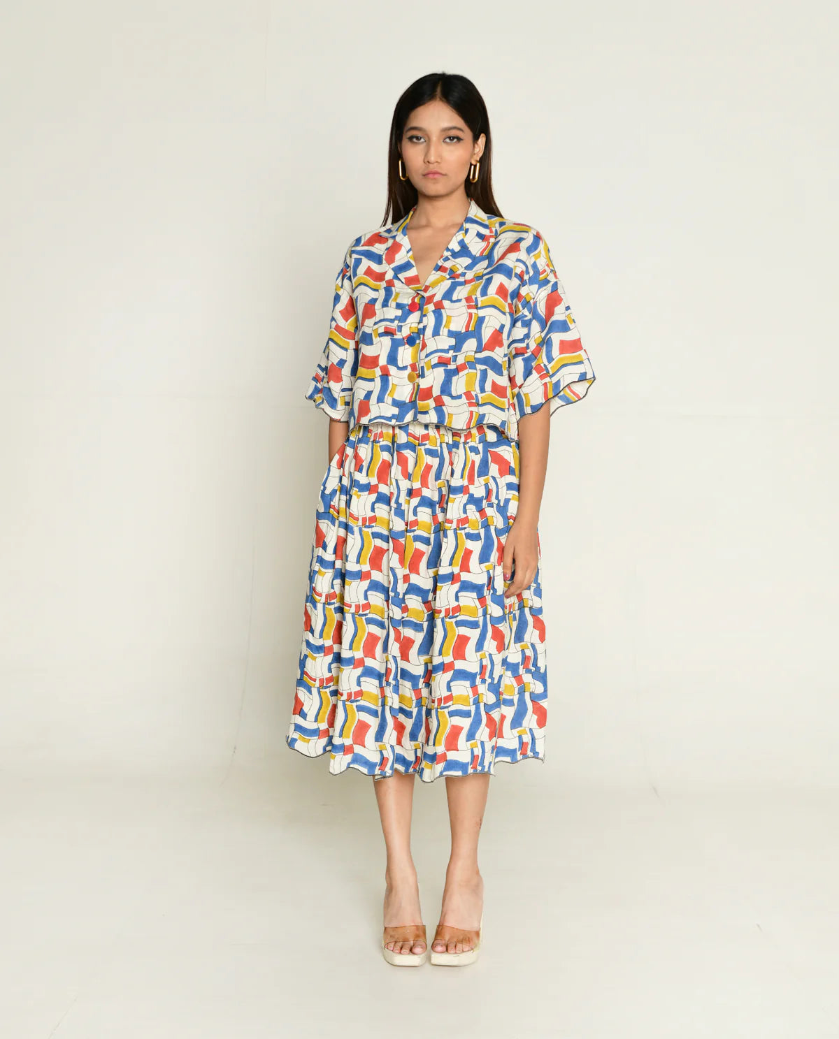 Escher | Co-Ord Shirt With Skirt