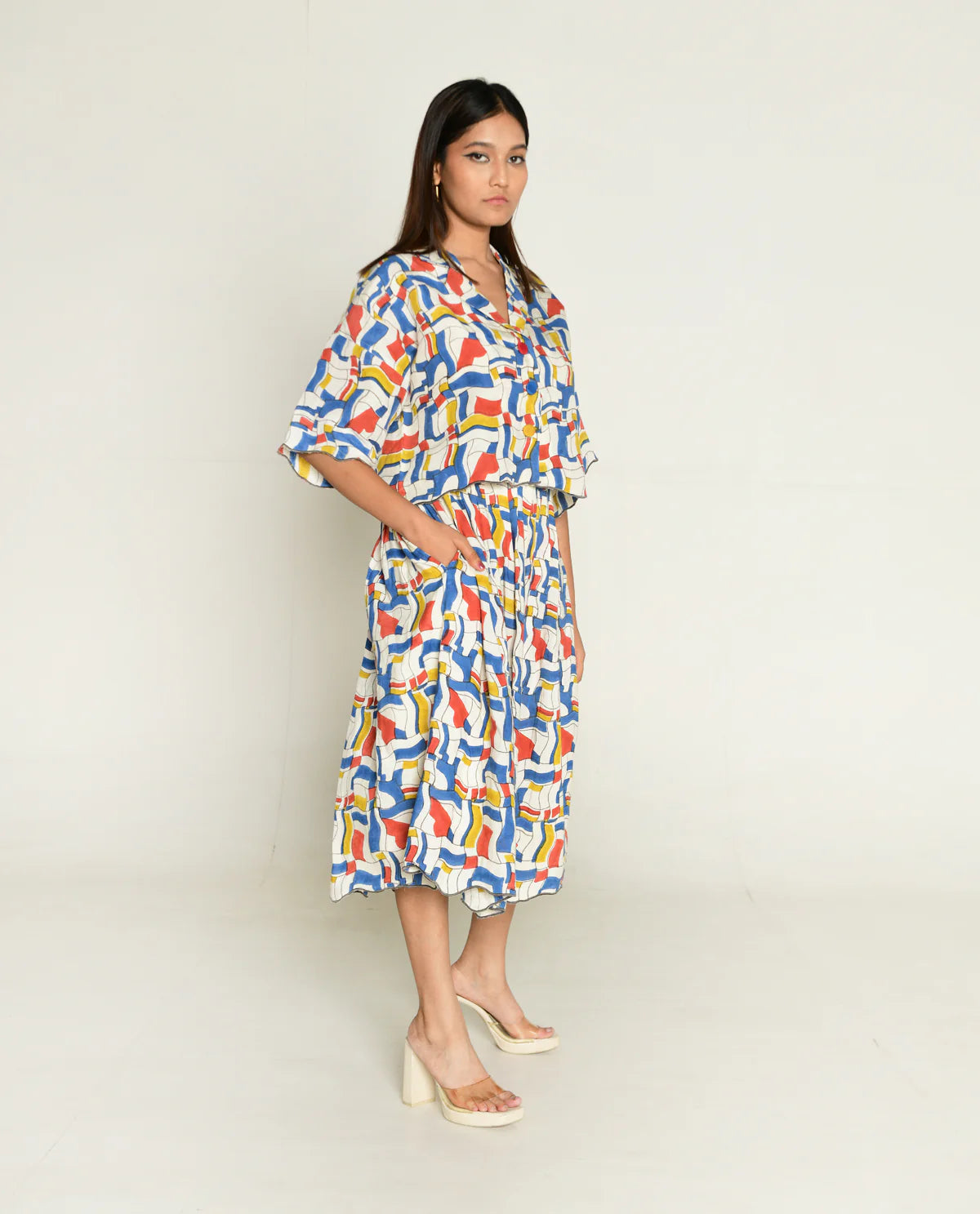 Escher | Co-Ord Shirt With Skirt