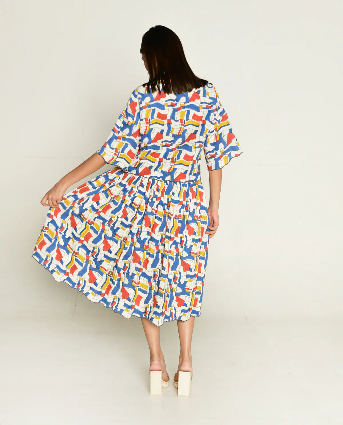Escher | Co-Ord Shirt With Skirt