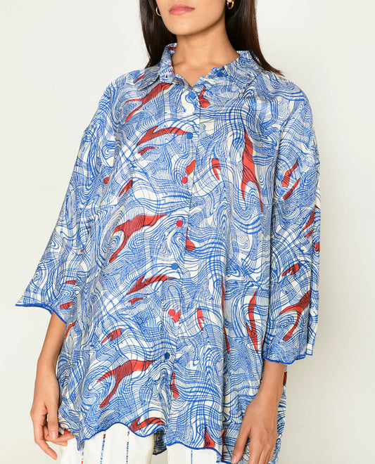 Ponzo | Block Print Blouse