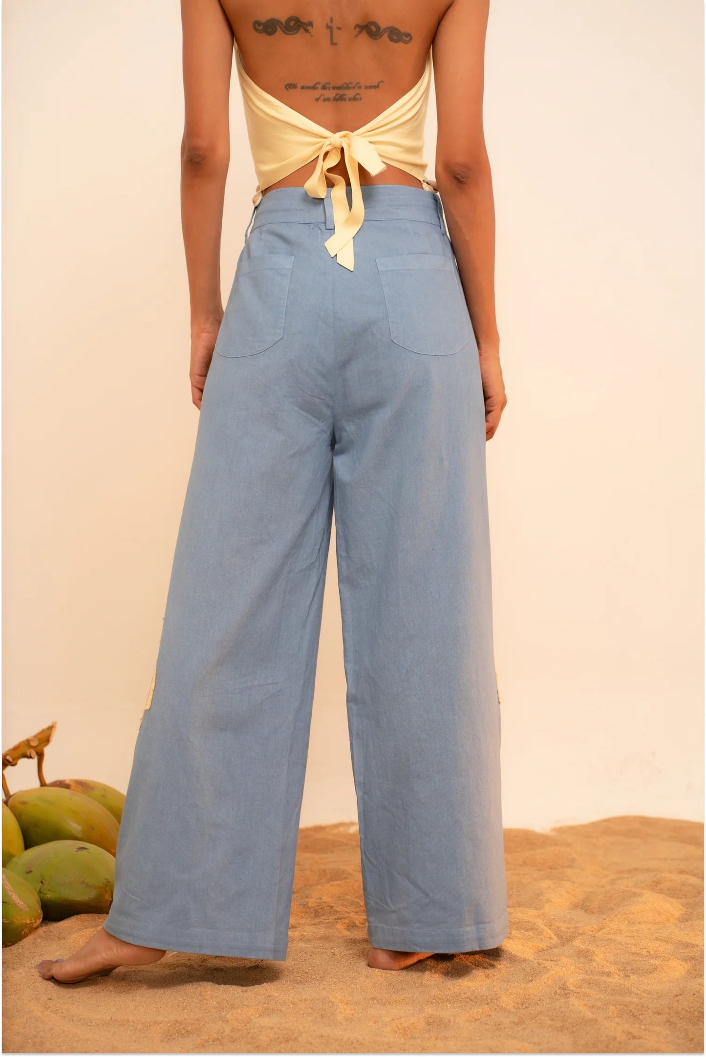 Samudram | Patchwork Wide-Leg Pants
