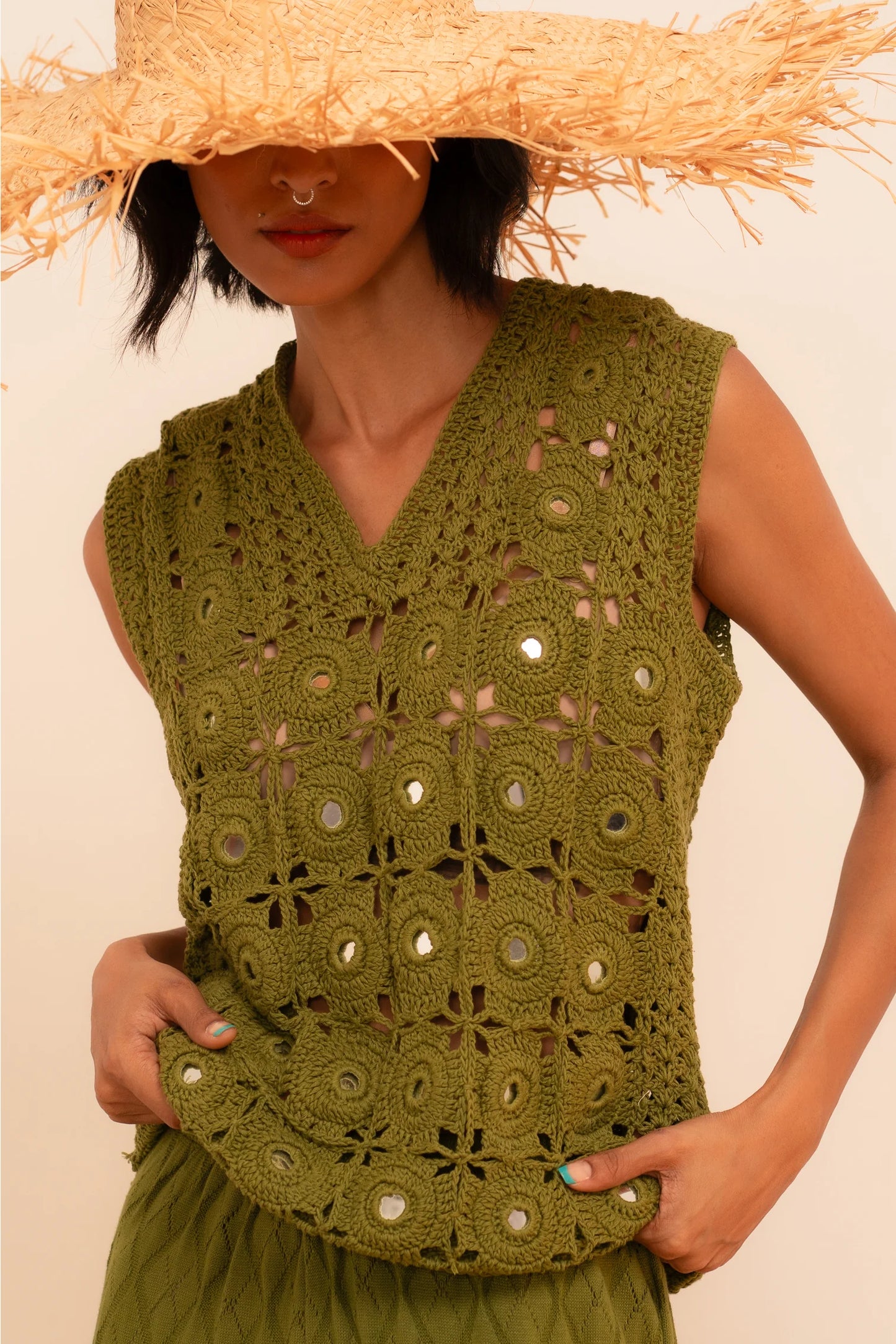 Samudram | Crochet Mirror Vest