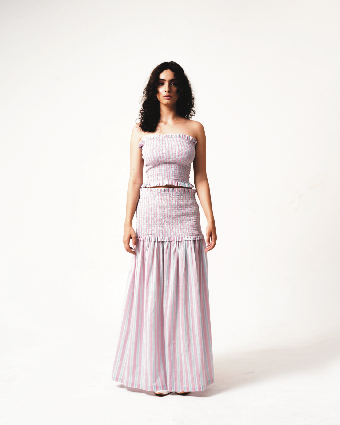 Leia | Pink Striped Skirt
