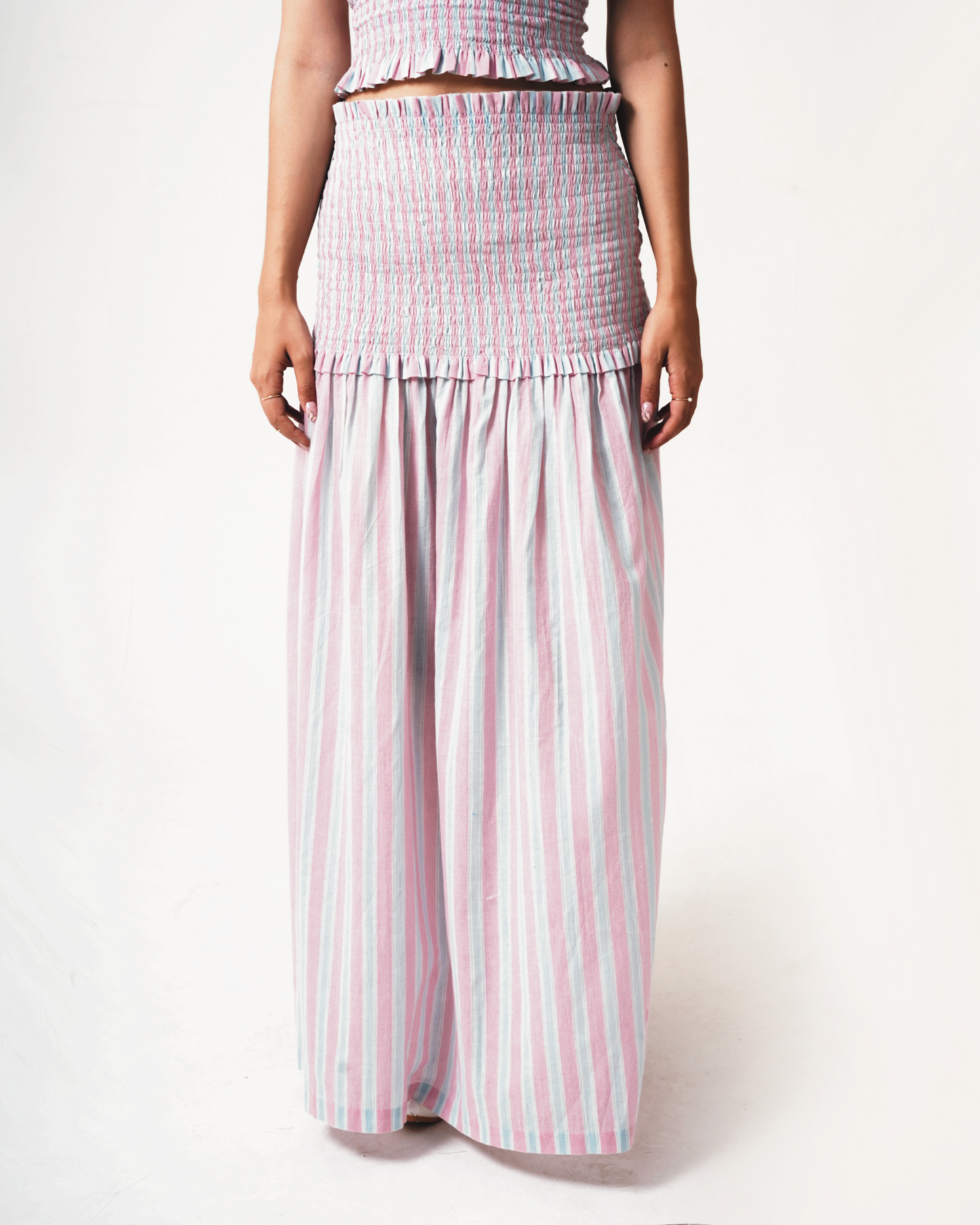 Leia | Pink Striped Skirt